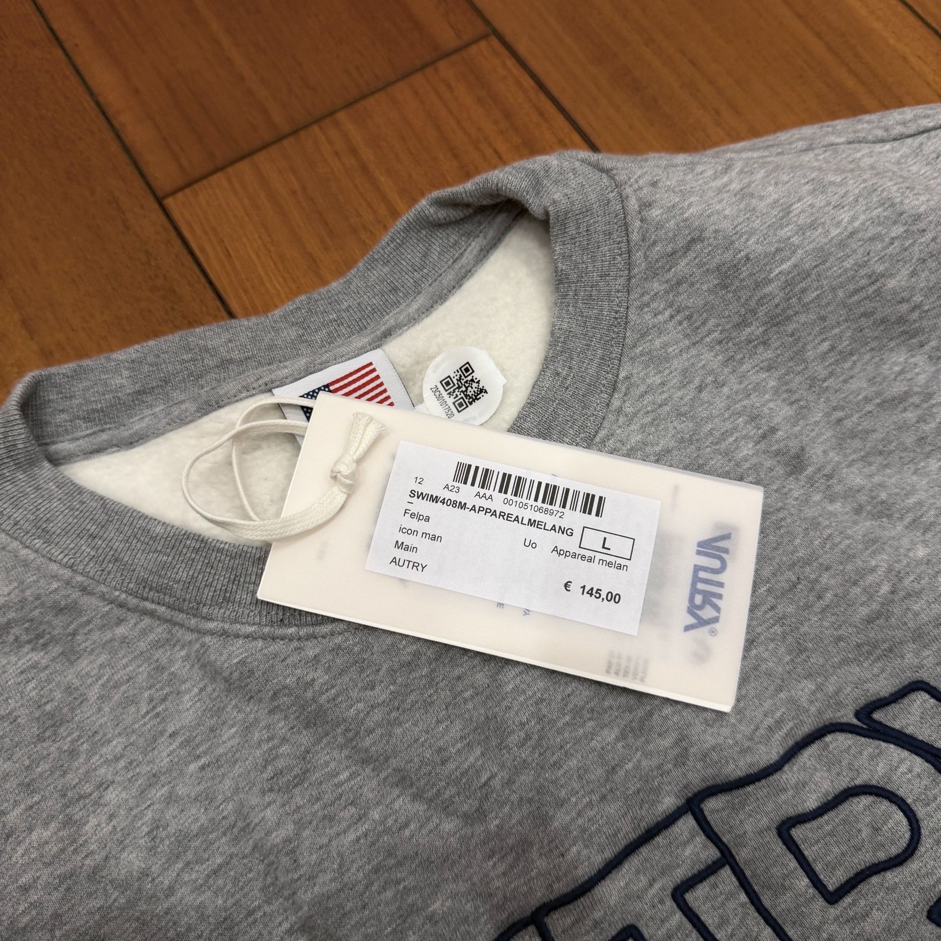 AUTRY Autry Gray Crewneck Sweatshirt Size US L / EU 52-54 / 3 - 4 Thumbnail