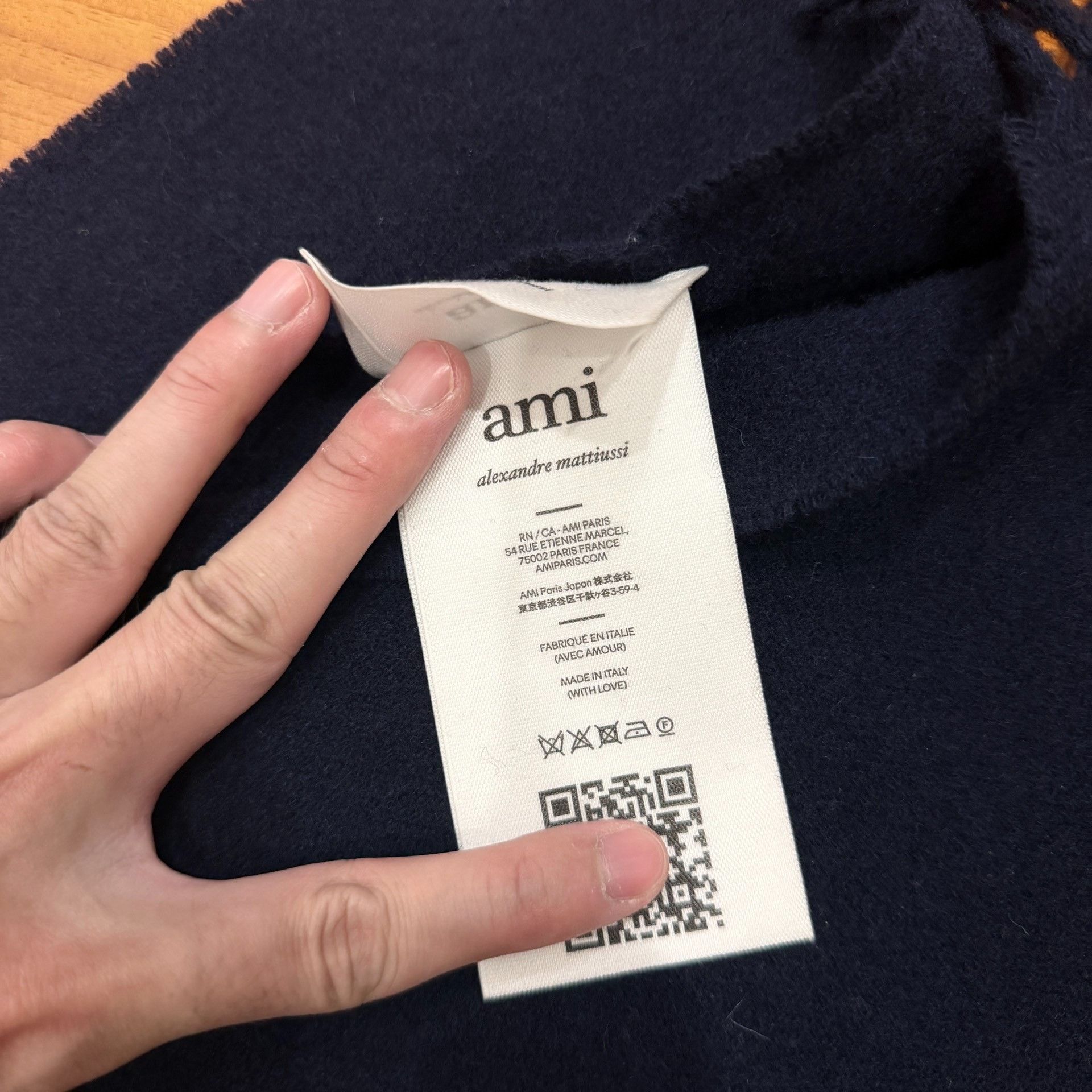 AMI AMI PARIS Navy Blue Wool Scarf Size ONE SIZE - 4 Thumbnail