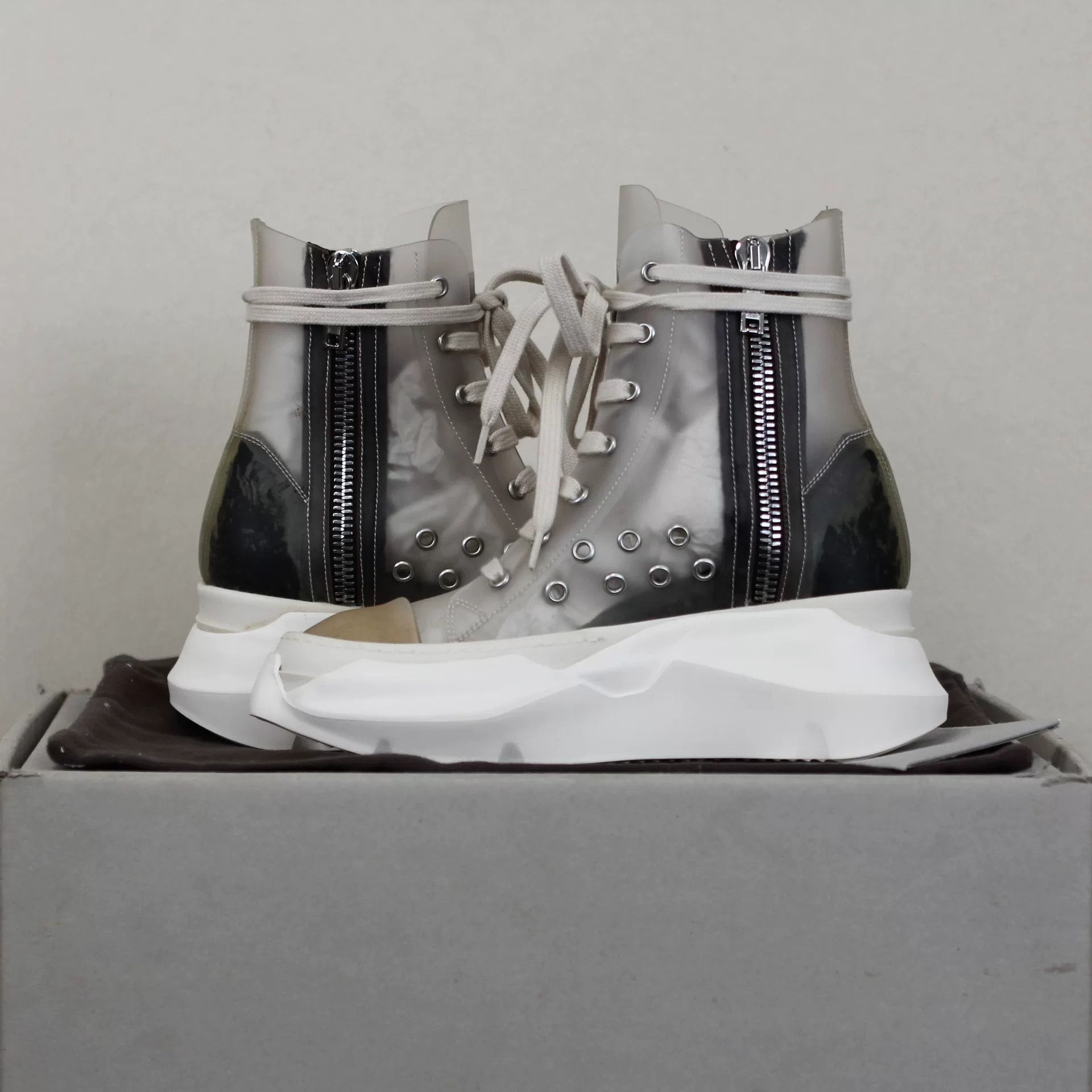 Rick Owens Drkshdw Rick Owens DRKSHDW PVC Transparent High-Top Size US 5 / IT 35 - 5 Thumbnail