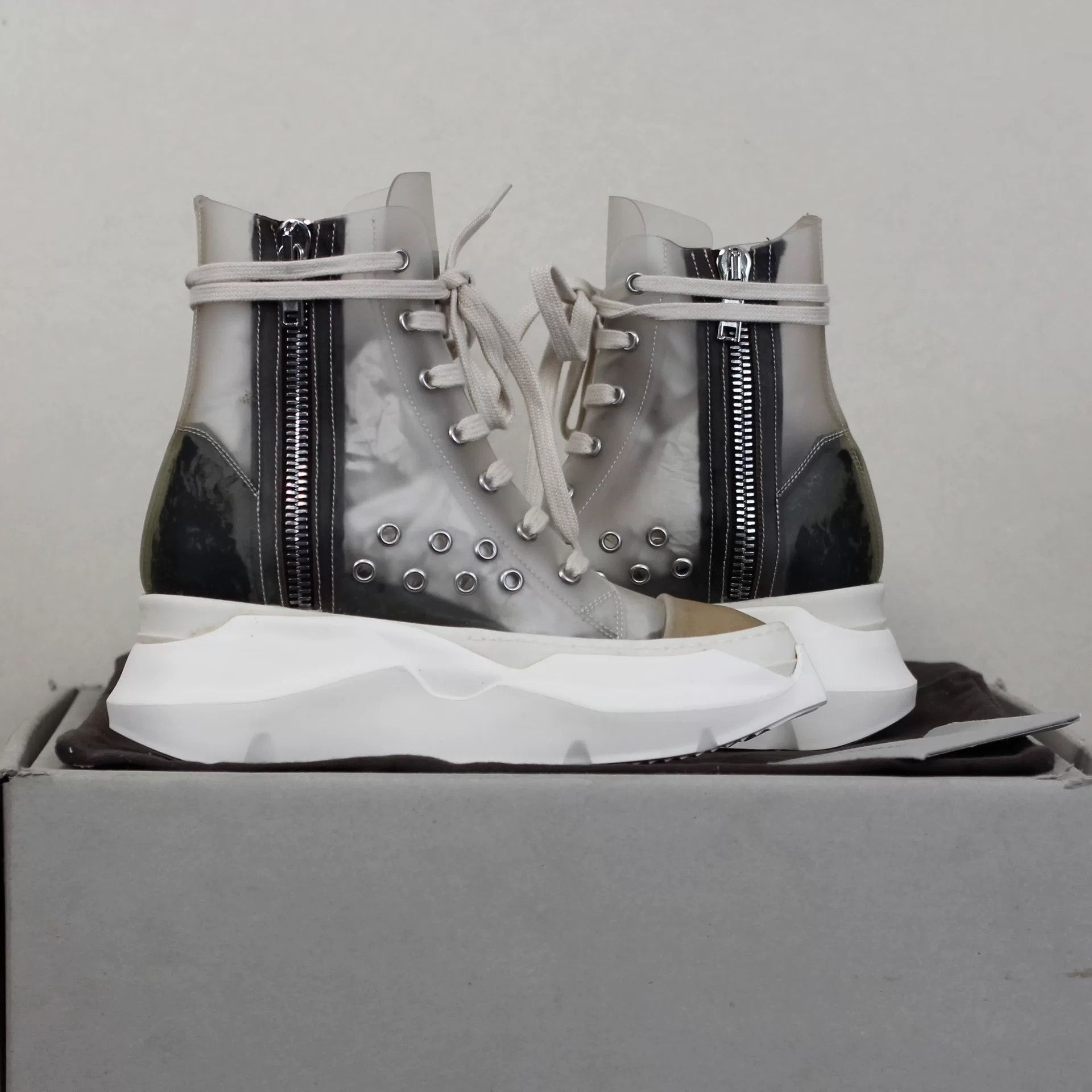 Rick Owens Drkshdw Rick Owens DRKSHDW PVC Transparent High-Top Size US 5 / IT 35 - 4 Thumbnail
