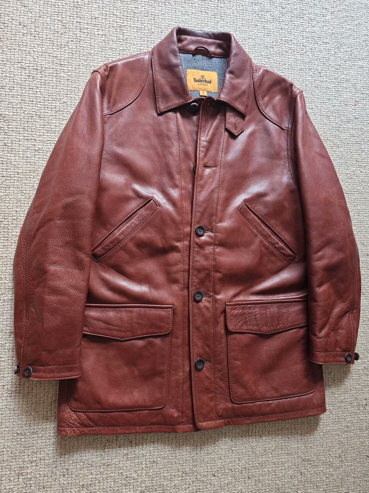 Timberland Timberland Leather Jacket Size US M / EU 48-50 / 2 - 2 Thumbnail