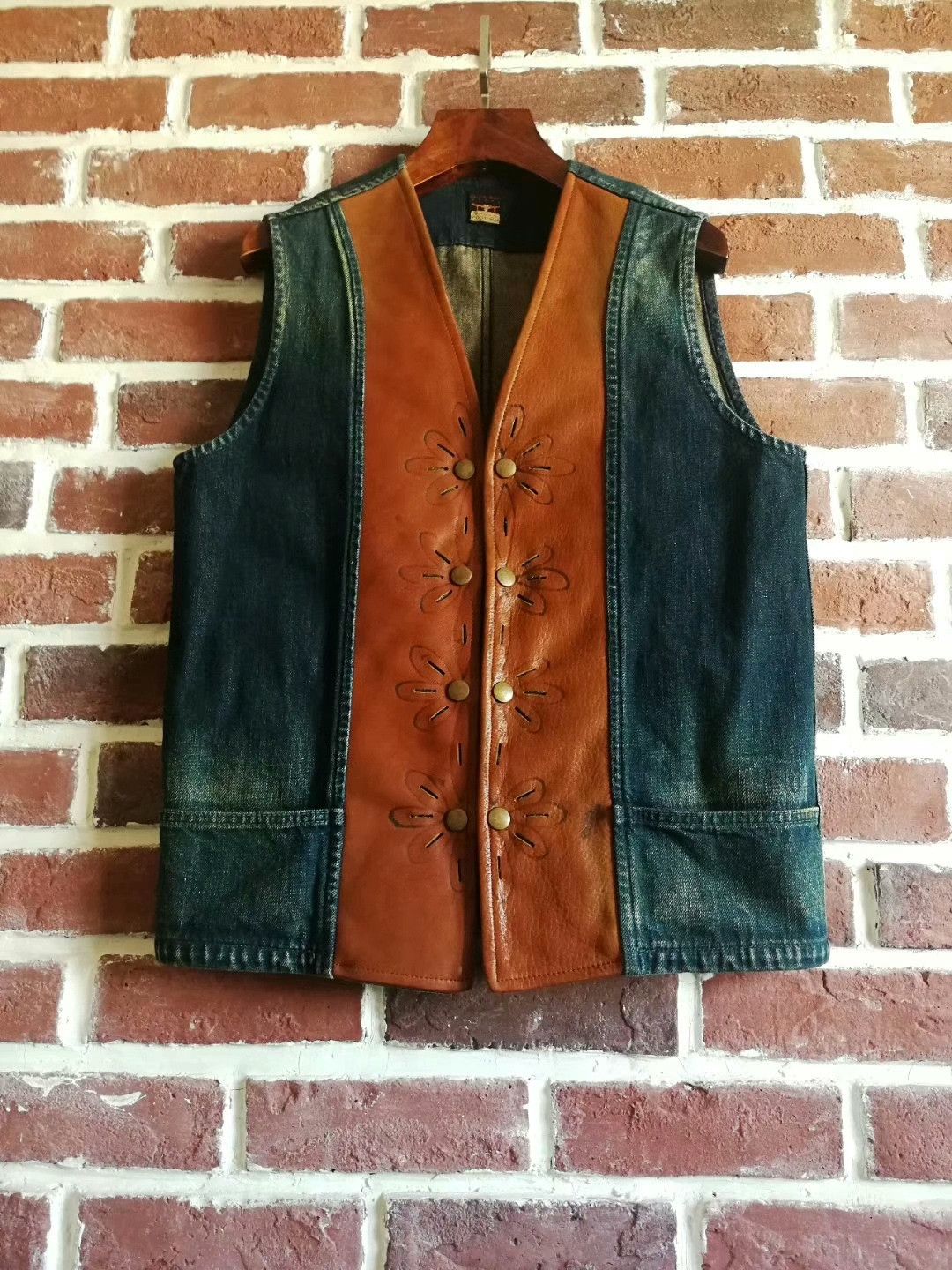Kapital Kapital Western Leather-Trimmed Vest Size US L / EU 52-54 / 3 - 4 Thumbnail