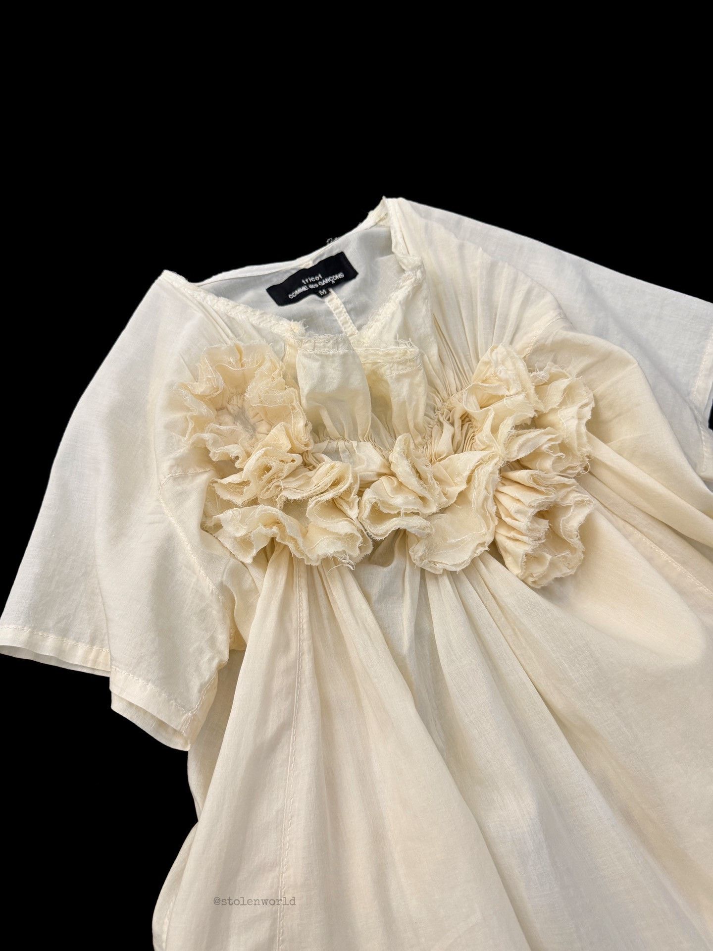 Comme des Garcons Comme des Garçons Pleated Cotton Top Size M / US 6-8 / IT 42-44 - 4 Thumbnail