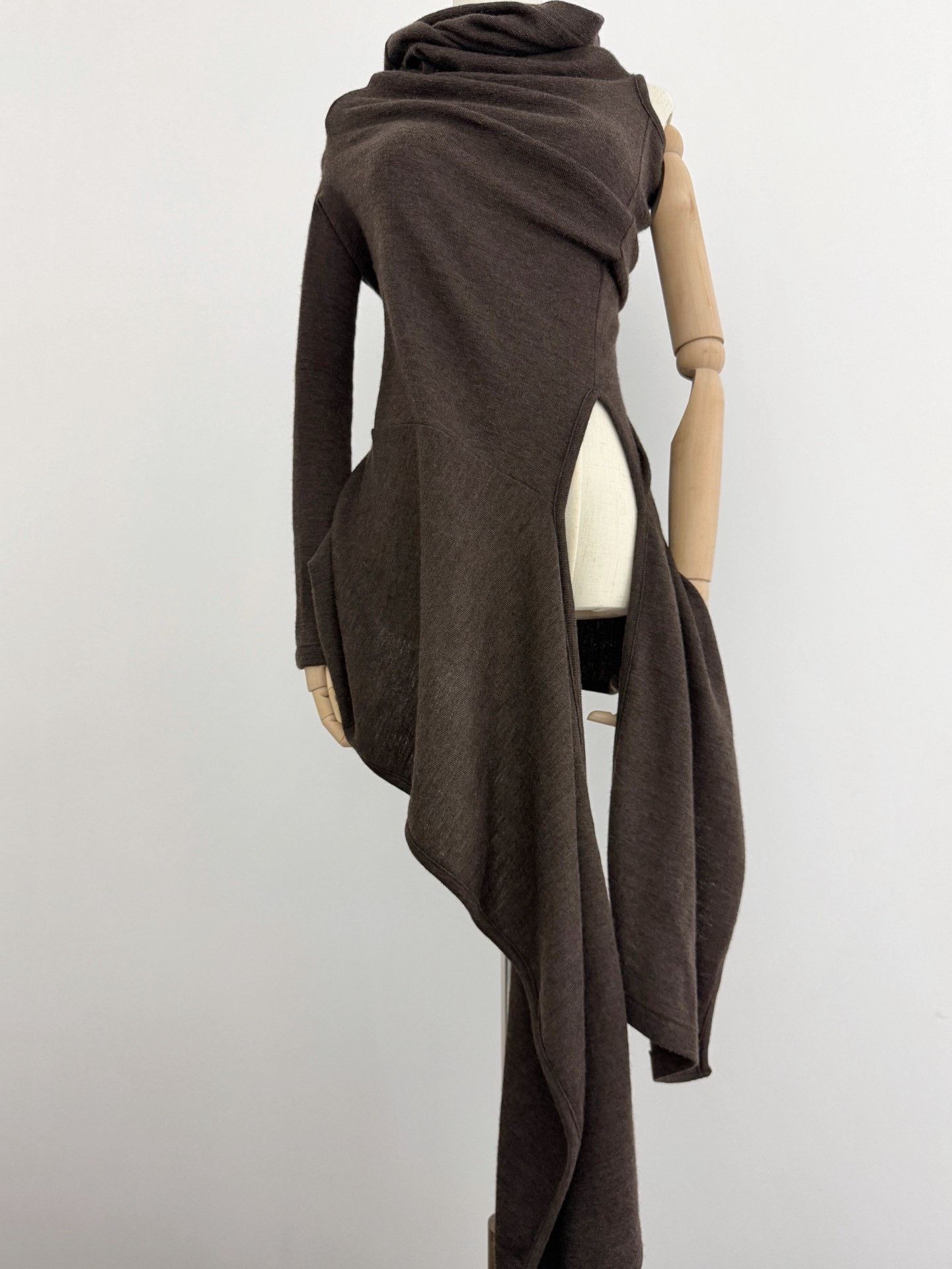 Yohji Yamamoto Y's Reversible Irregular Wool Top Size L / US 10 / IT 46 - 8 Thumbnail