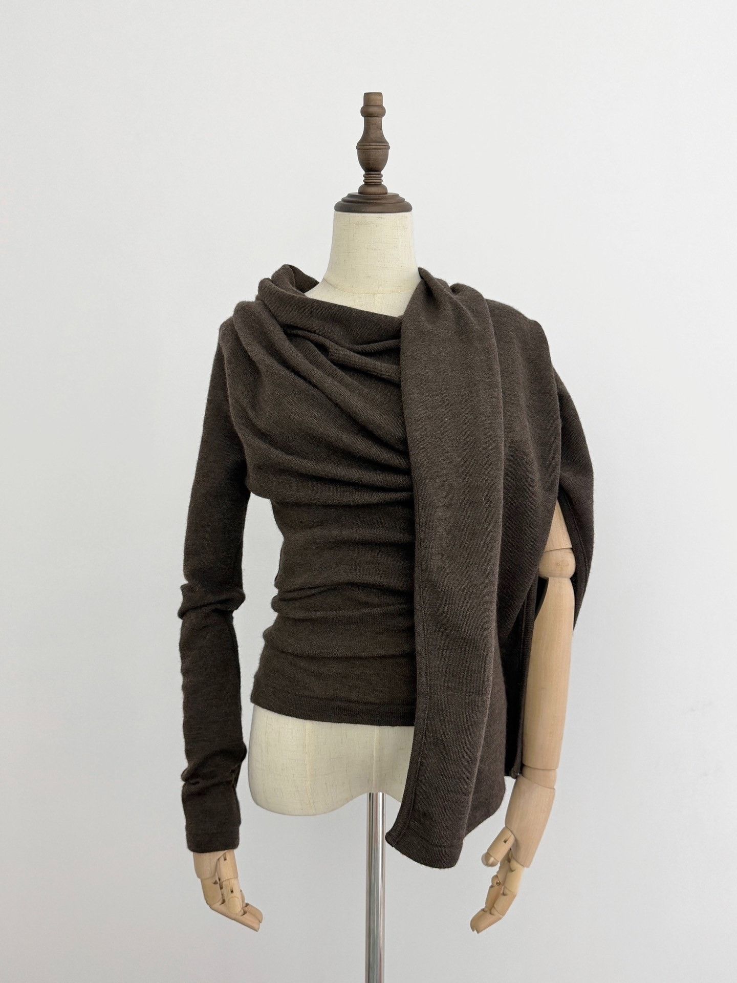 Yohji Yamamoto Y's Reversible Irregular Wool Top Size L / US 10 / IT 46 - 5 Thumbnail