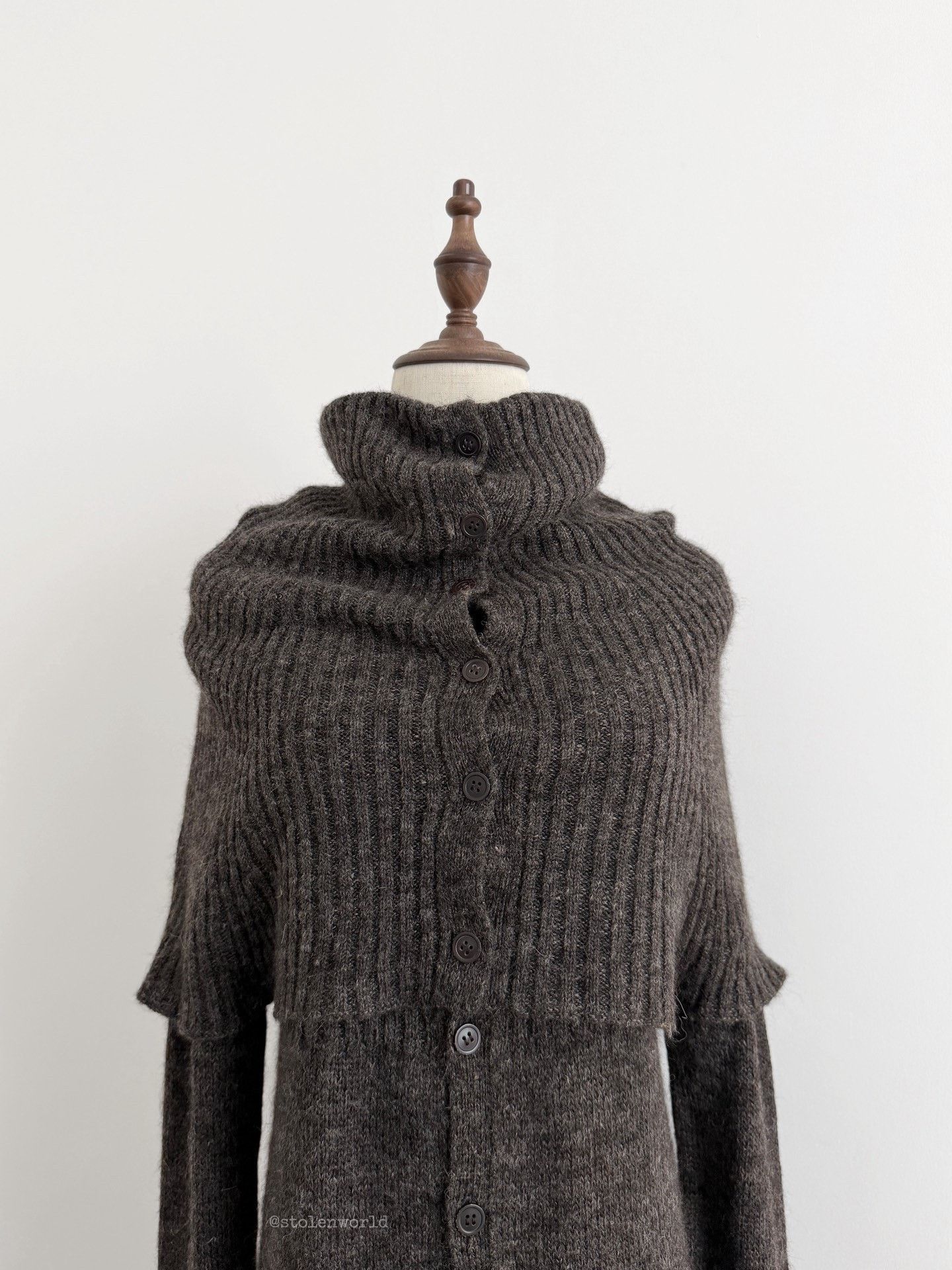 Yohji Yamamoto Y's Fold Double-Layer Collar Knit Top Size M / US 6-8 / IT 42-44 - 5 Thumbnail