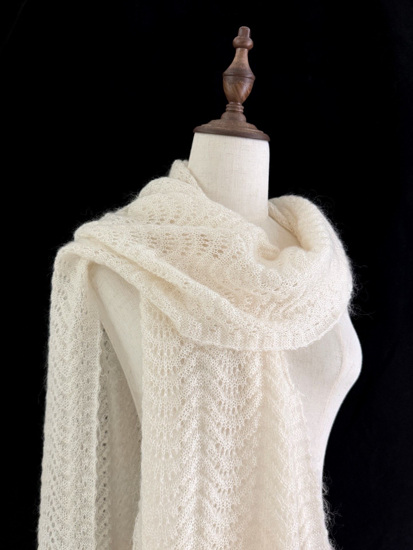 Yohji Yamamoto Yohji Yamamoto Noir Open Knit Scarf Size ONE SIZE - 9 Thumbnail