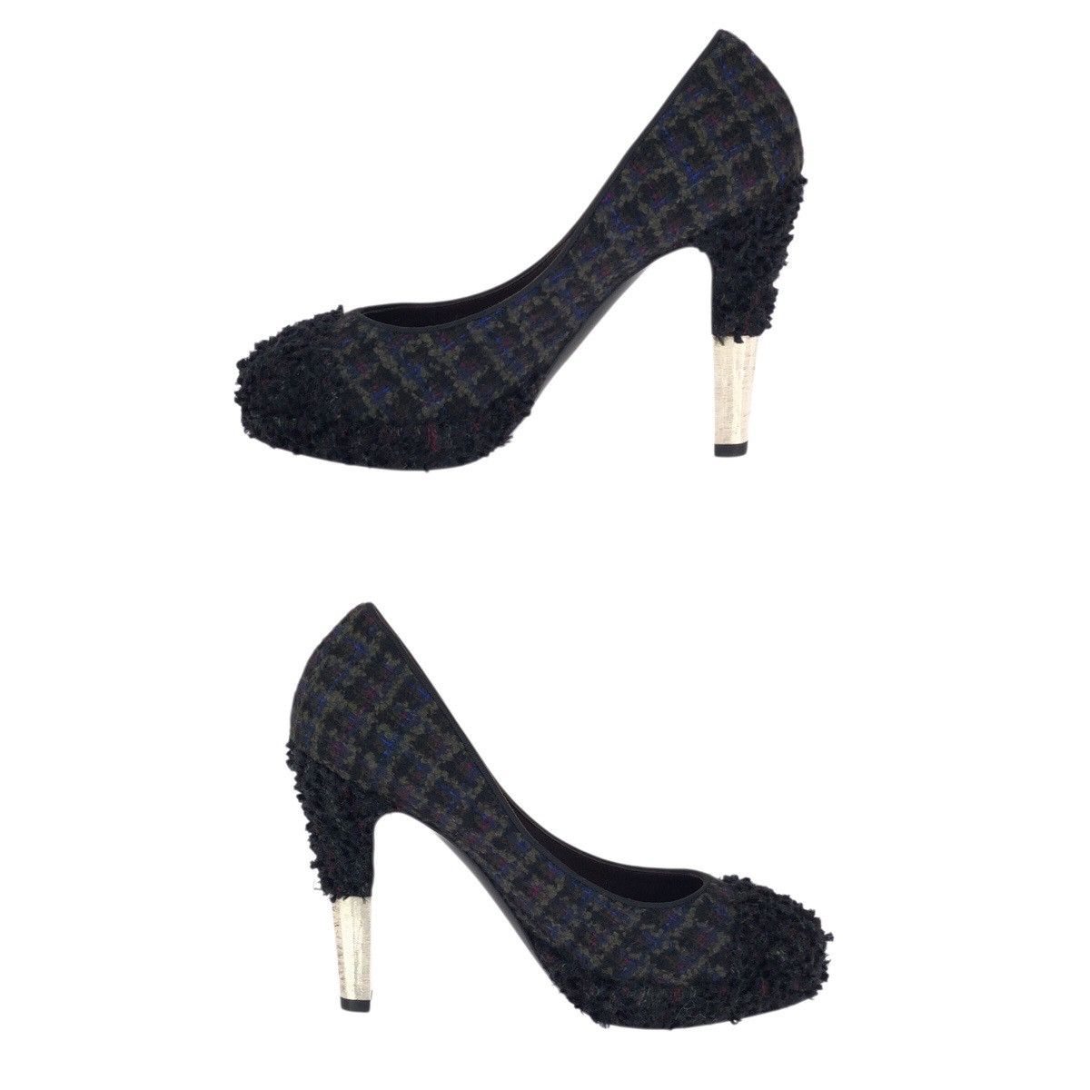 Chanel Chanel Chanel Tweed Pumps Textile Shoes G27495 DUTY FREE for USA Size ONE SIZE - 6 Thumbnail