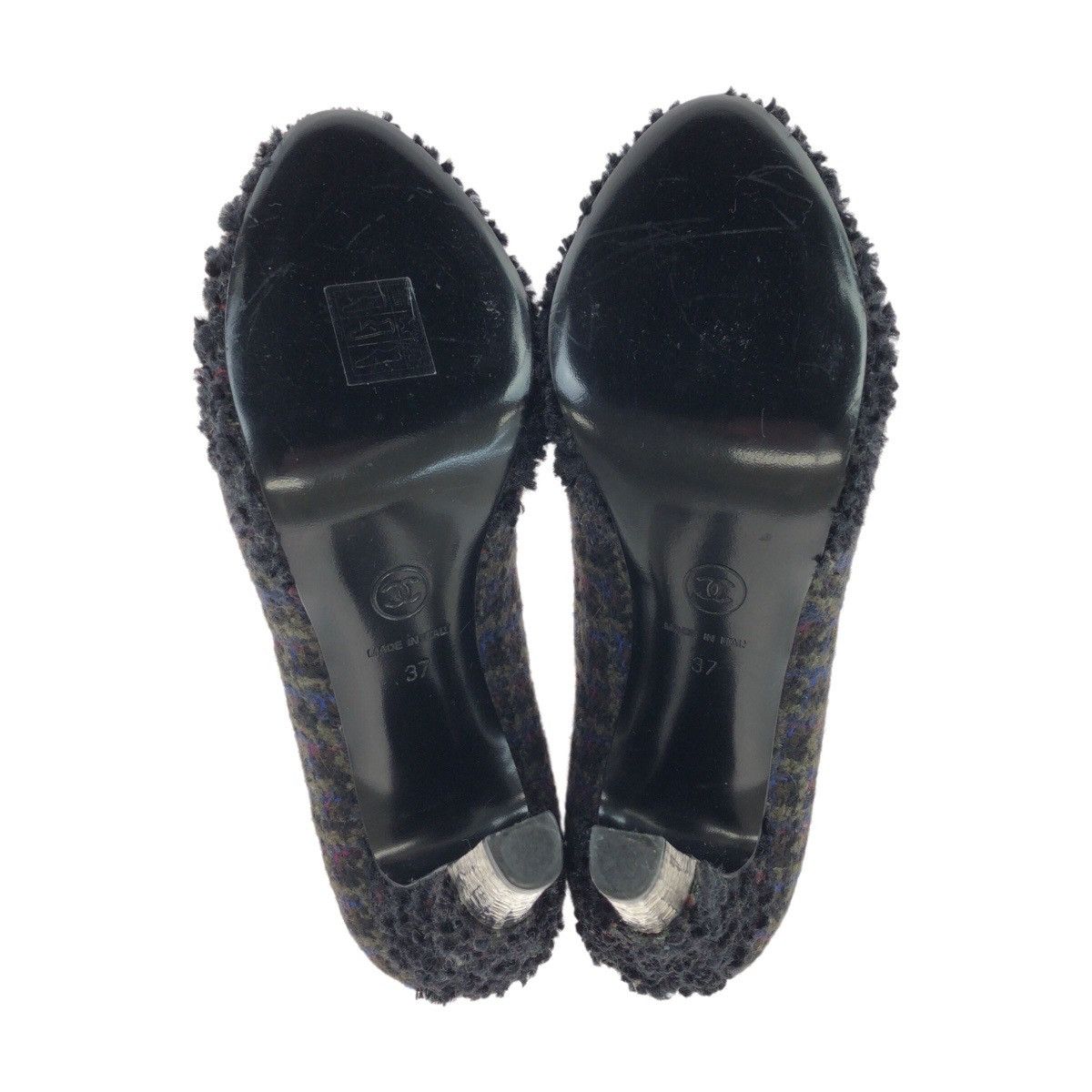 Chanel Chanel Chanel Tweed Pumps Textile Shoes G27495 DUTY FREE for USA Size ONE SIZE - 4 Thumbnail