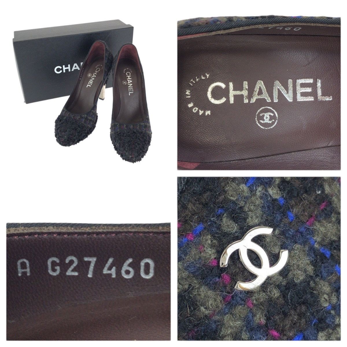 Chanel Chanel Chanel Tweed Pumps Textile Shoes G27495 DUTY FREE for USA Size ONE SIZE - 7 Thumbnail