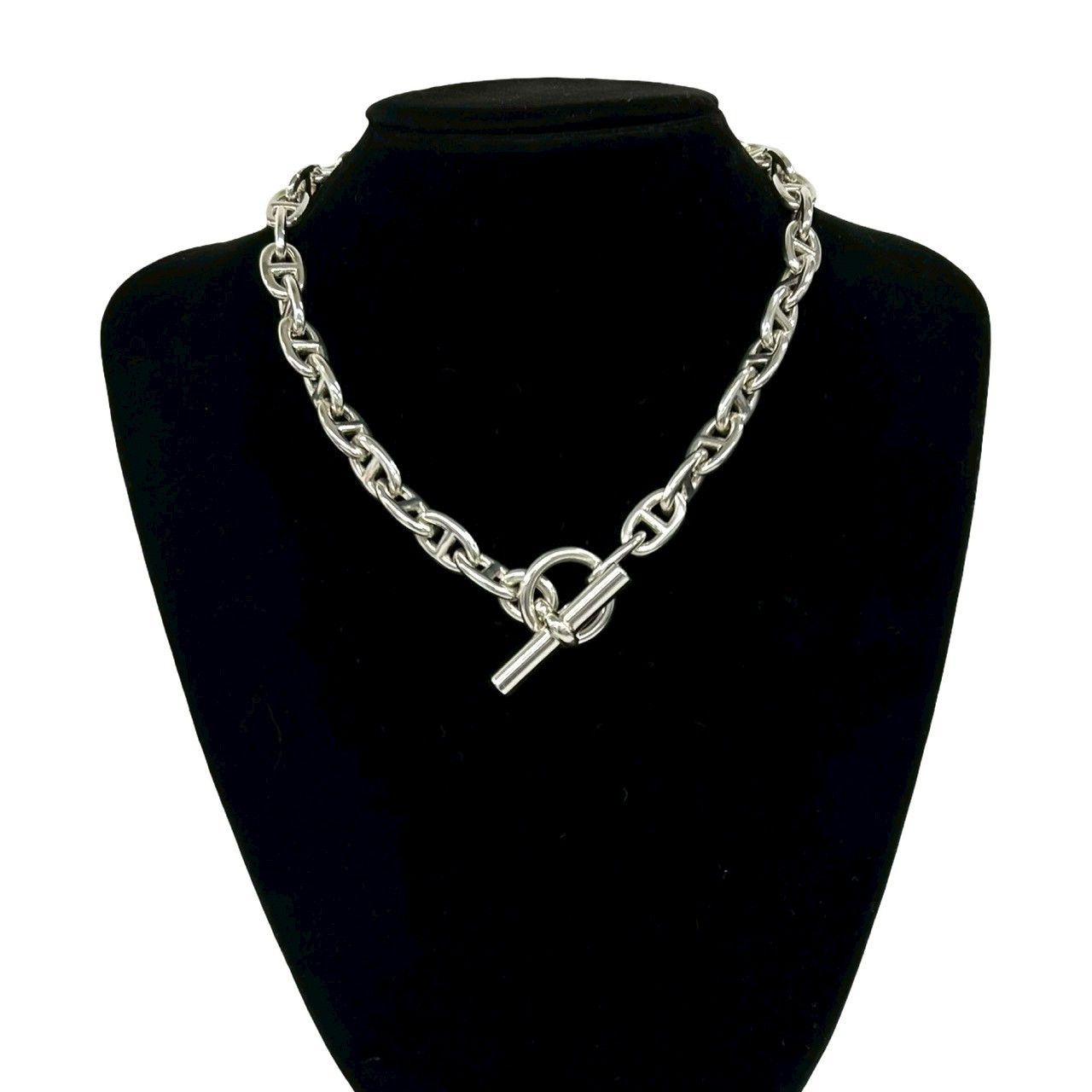Hermes Hermes Hermes Chaine d’Ancre MM Silver Necklace Precious Metal Necklace DUTY FREE for USA Size ONE SIZE - 3 Thumbnail