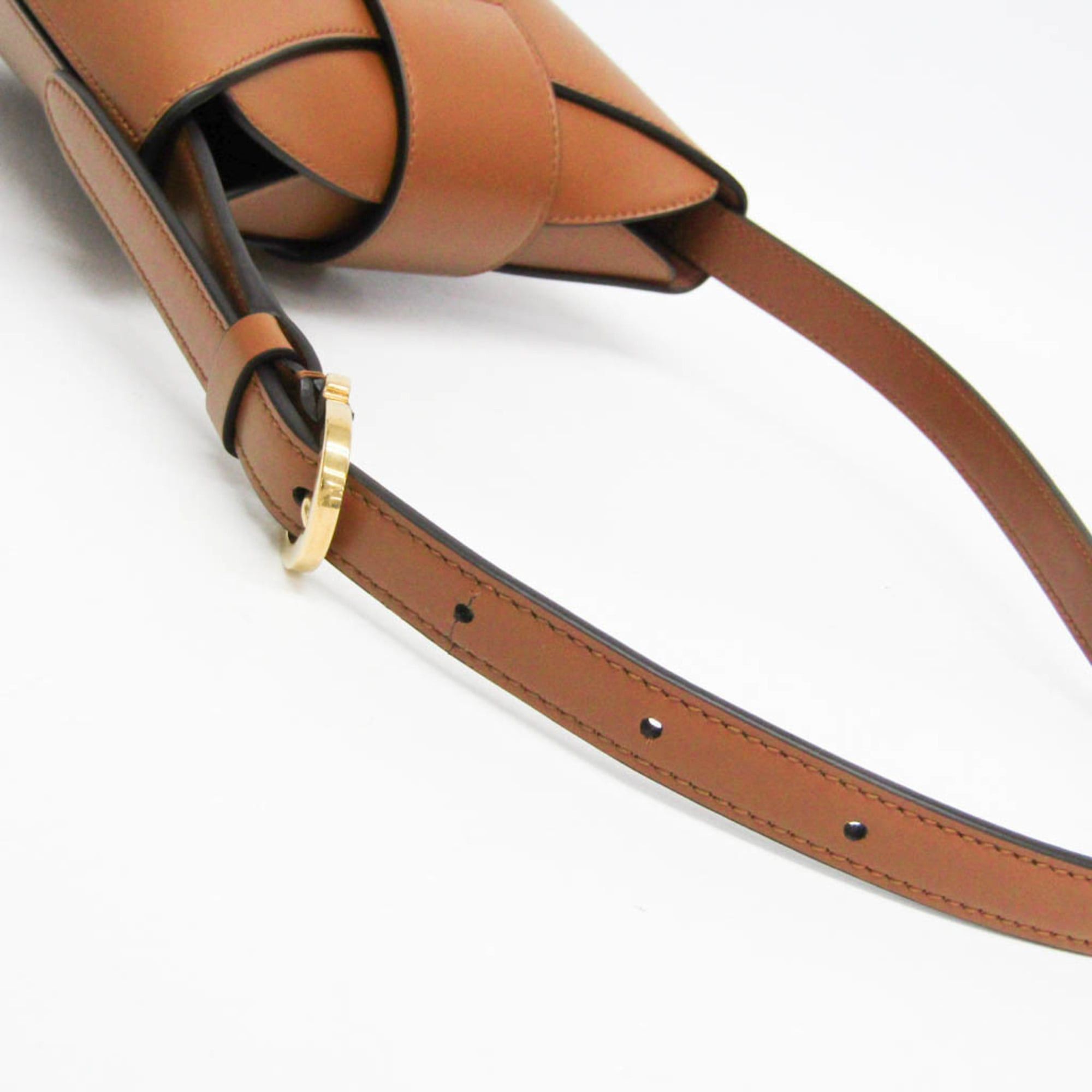 Salvatore Ferragamo Salvatore Ferragamo Gancini Trifoglio Bucket DH-21 1194 Women's Leather Handbag,Shoulder Bag Brown Size ONE SIZE - 9 Thumbnail