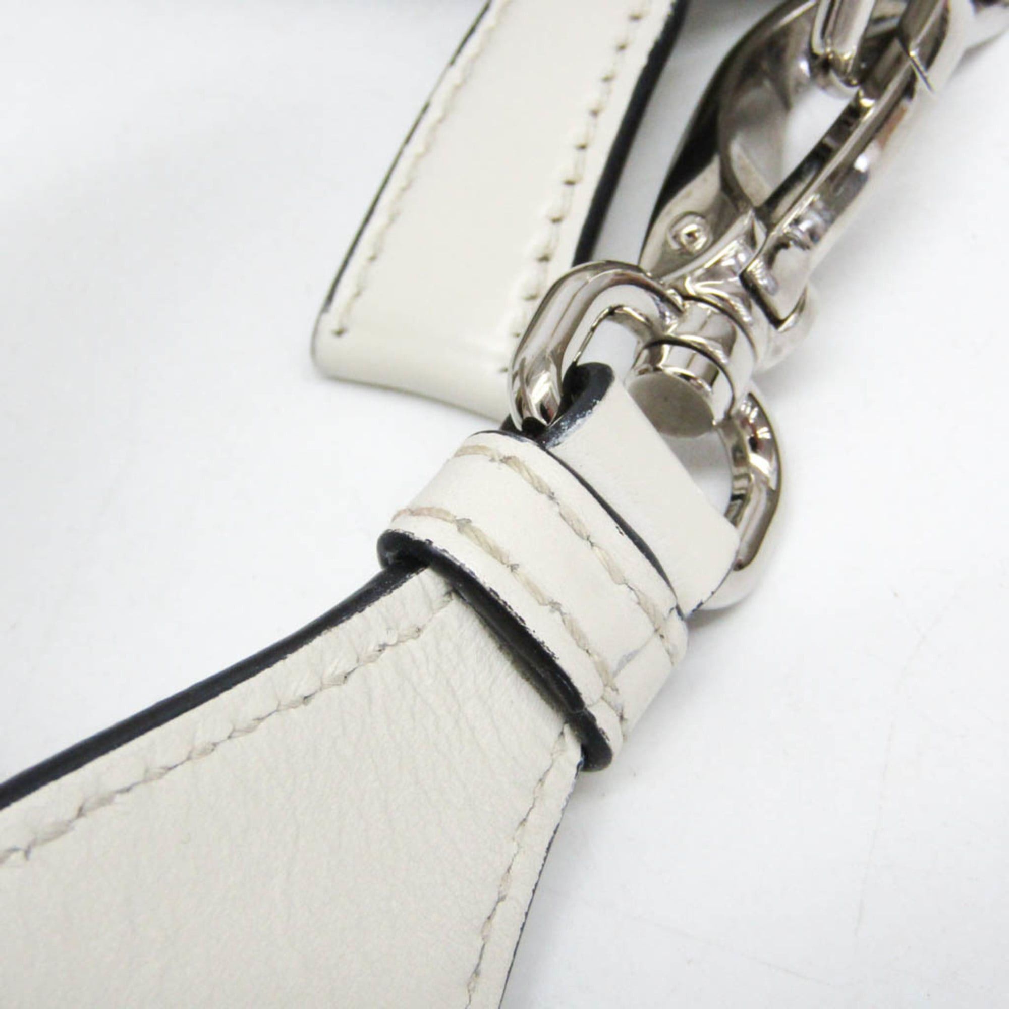 Prada Prada Triangle Shoulder Bag 2VH155 Men,Women Leather Shoulder Bag White Size ONE SIZE - 9 Thumbnail