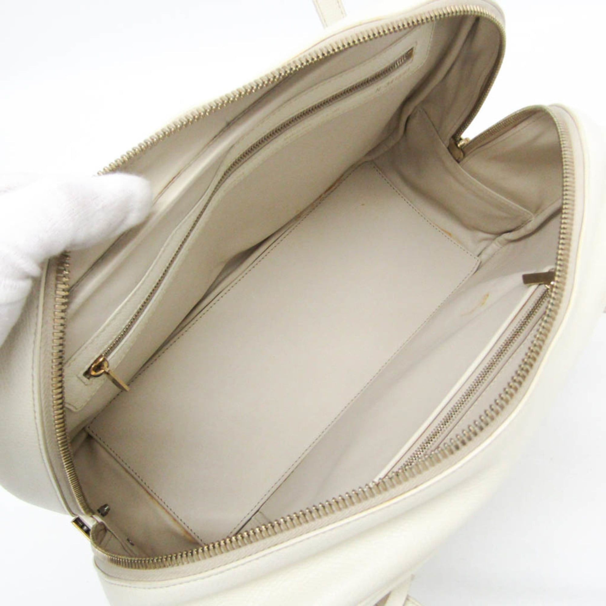 Valextra Valextra Women's Leather Handbag White Size ONE SIZE - 3 Thumbnail