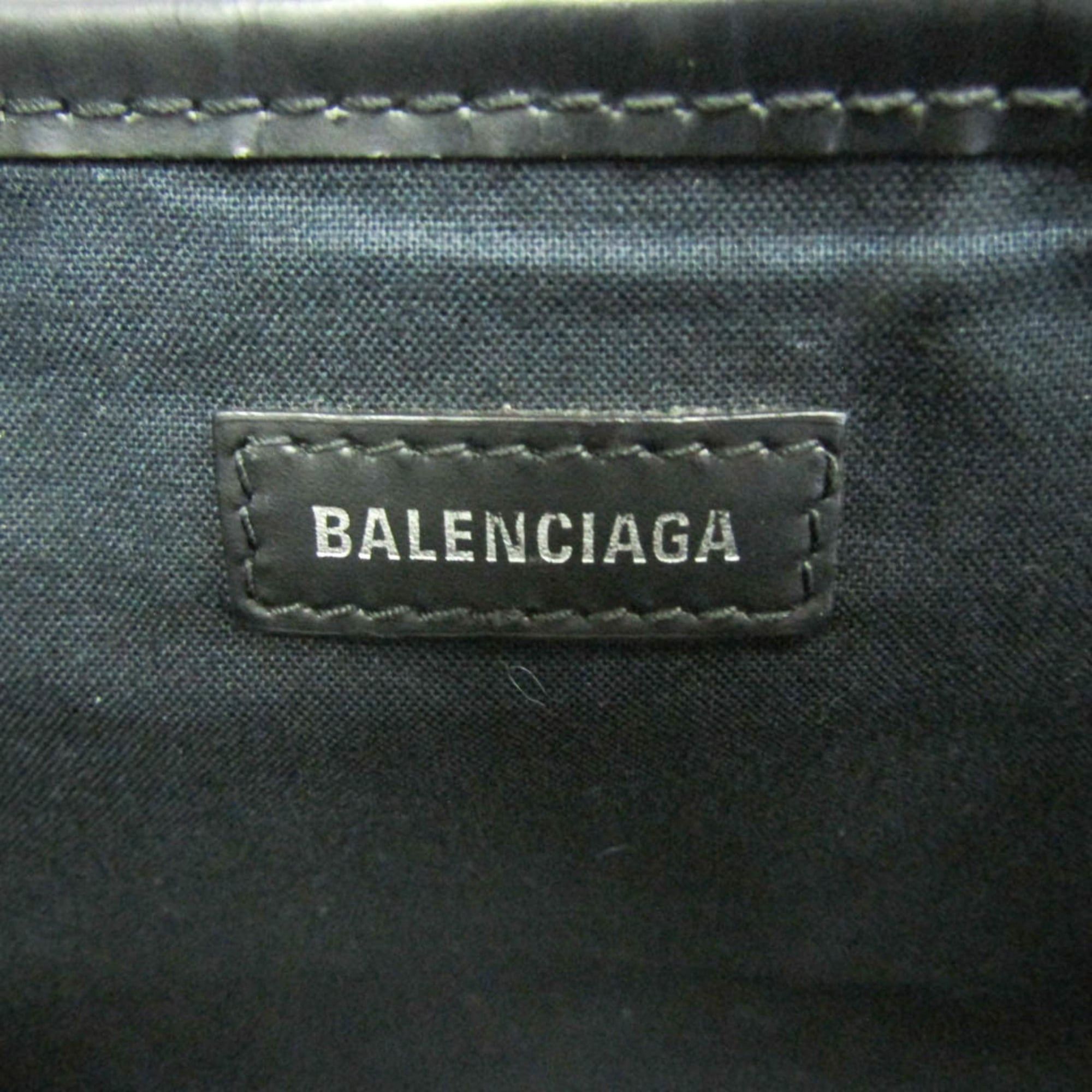 Balenciaga Balenciaga NAVY CABAS M 581292 Women's Leather,Canvas Tote Bag Black,Off-white Size ONE SIZE - 12 Thumbnail