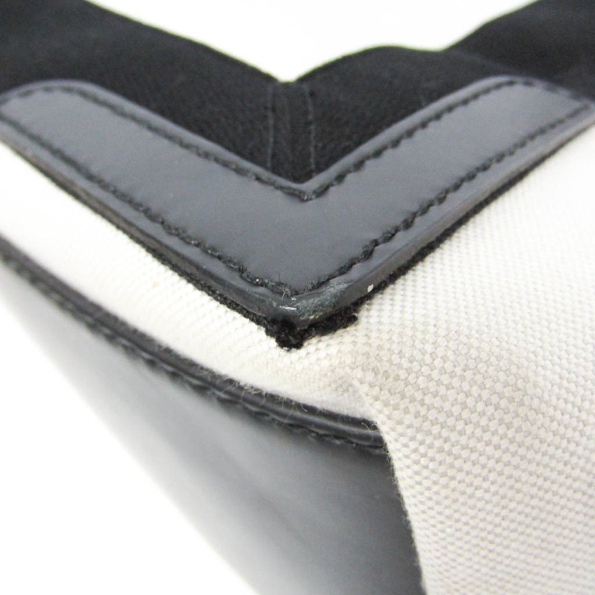 Balenciaga Balenciaga NAVY CABAS M 581292 Women's Leather,Canvas Tote Bag Black,Off-white Size ONE SIZE - 7 Thumbnail