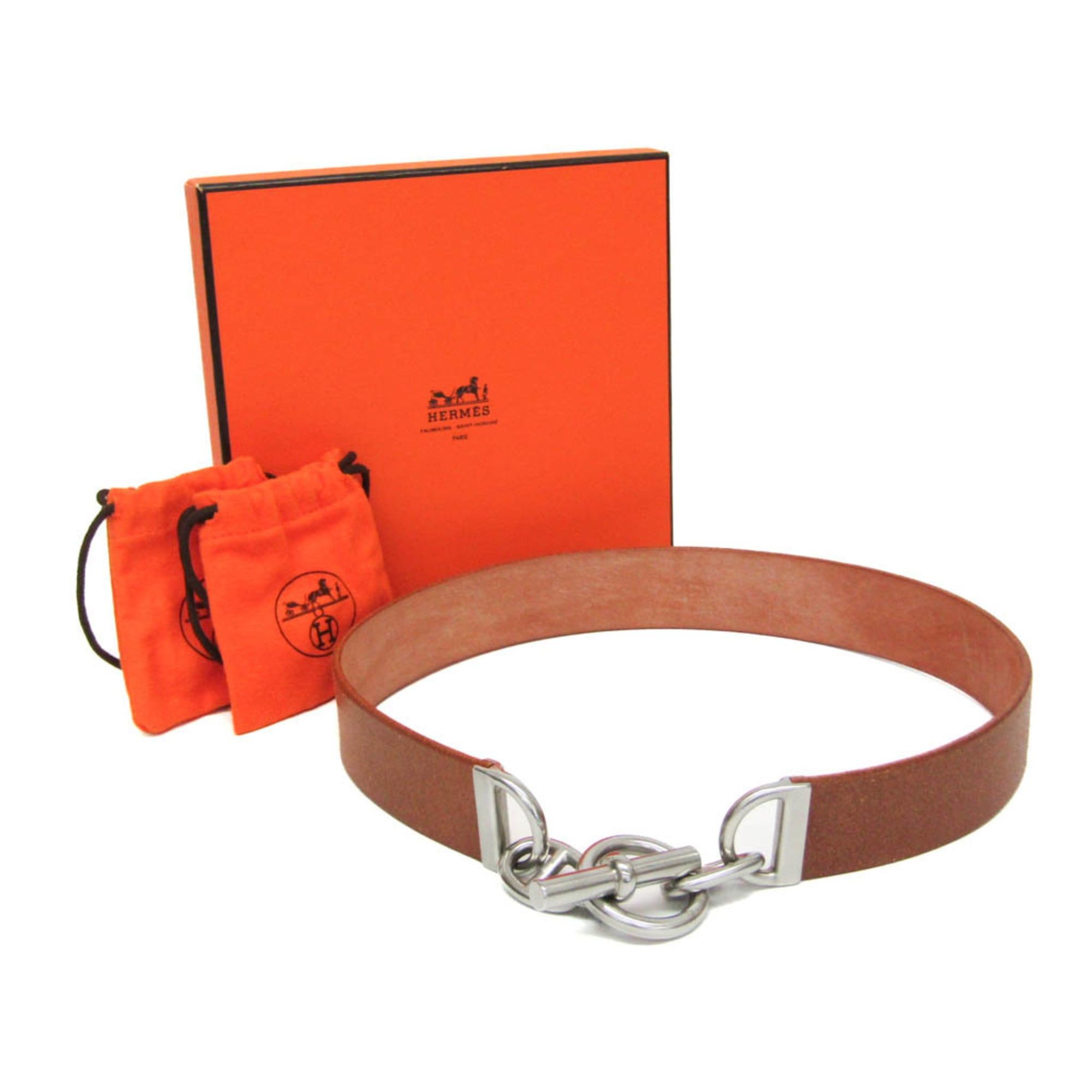 Hermes Hermes Chaine D'Ancre Women,Men Leather Standard Belt Beige 75 Size ONE SIZE - 2 Thumbnail