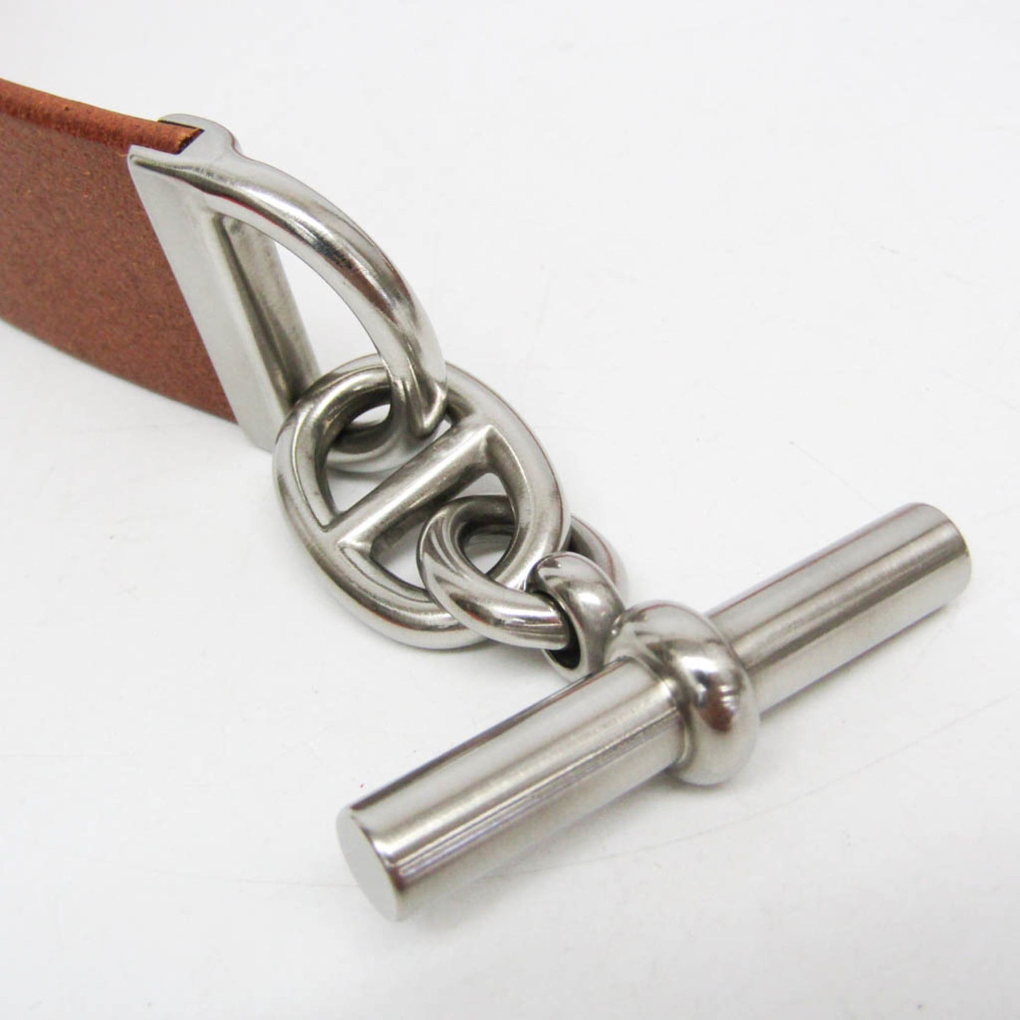 Hermes Hermes Chaine D'Ancre Women,Men Leather Standard Belt Beige 75 Size ONE SIZE - 4 Thumbnail