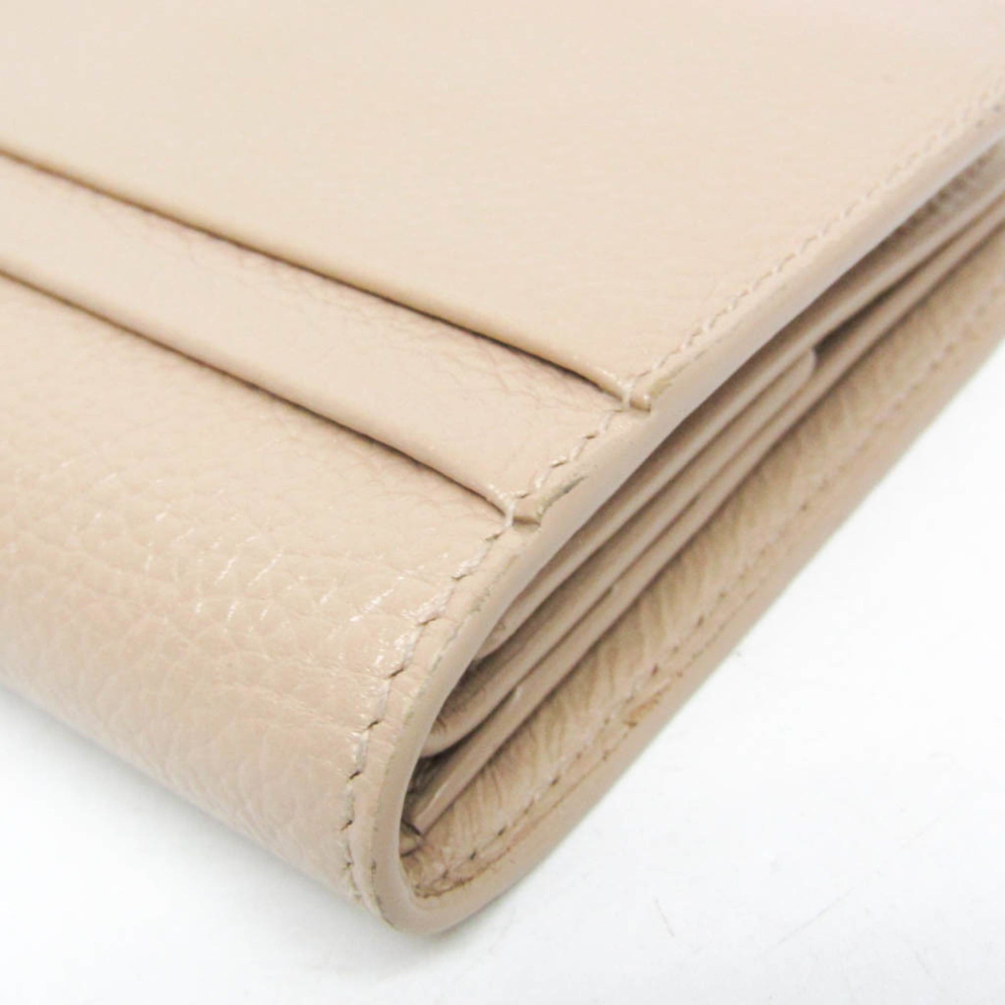 Balenciaga Balenciaga Compact Wallet 594216 Men,Women Leather Wallet (bi-fold) Light Beige Size ONE SIZE - 7 Thumbnail