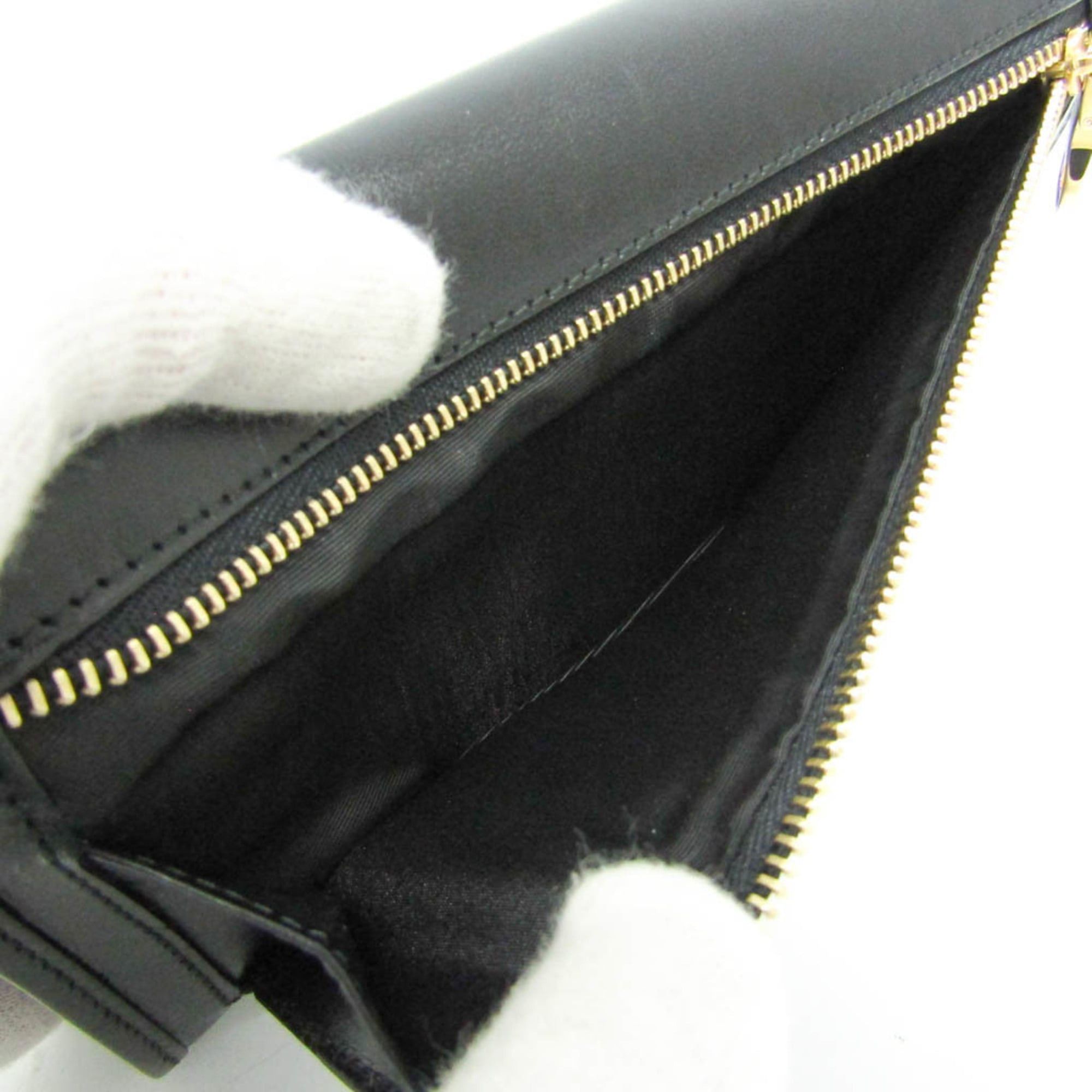 Loewe Loewe Anagram 174.06.F11 Women's Leather Long Wallet (bi-fold) Black Size ONE SIZE - 9 Thumbnail