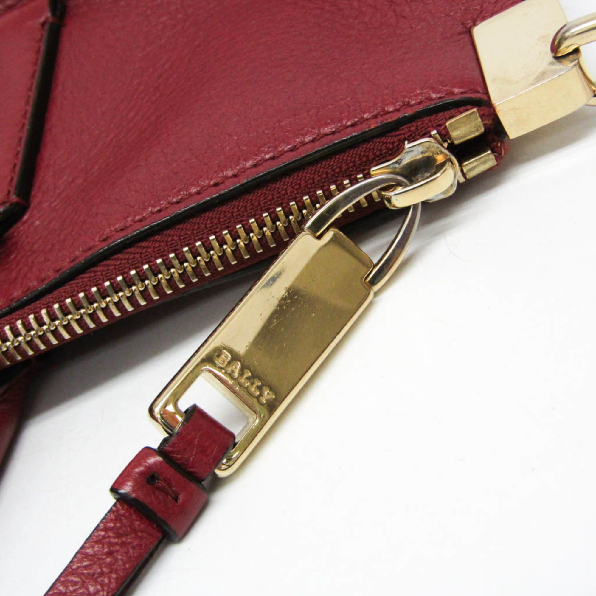 Bally Bally MADISON MD Women's Leather Handbag,Shoulder Bag Red Brown Size ONE SIZE - 12 Thumbnail