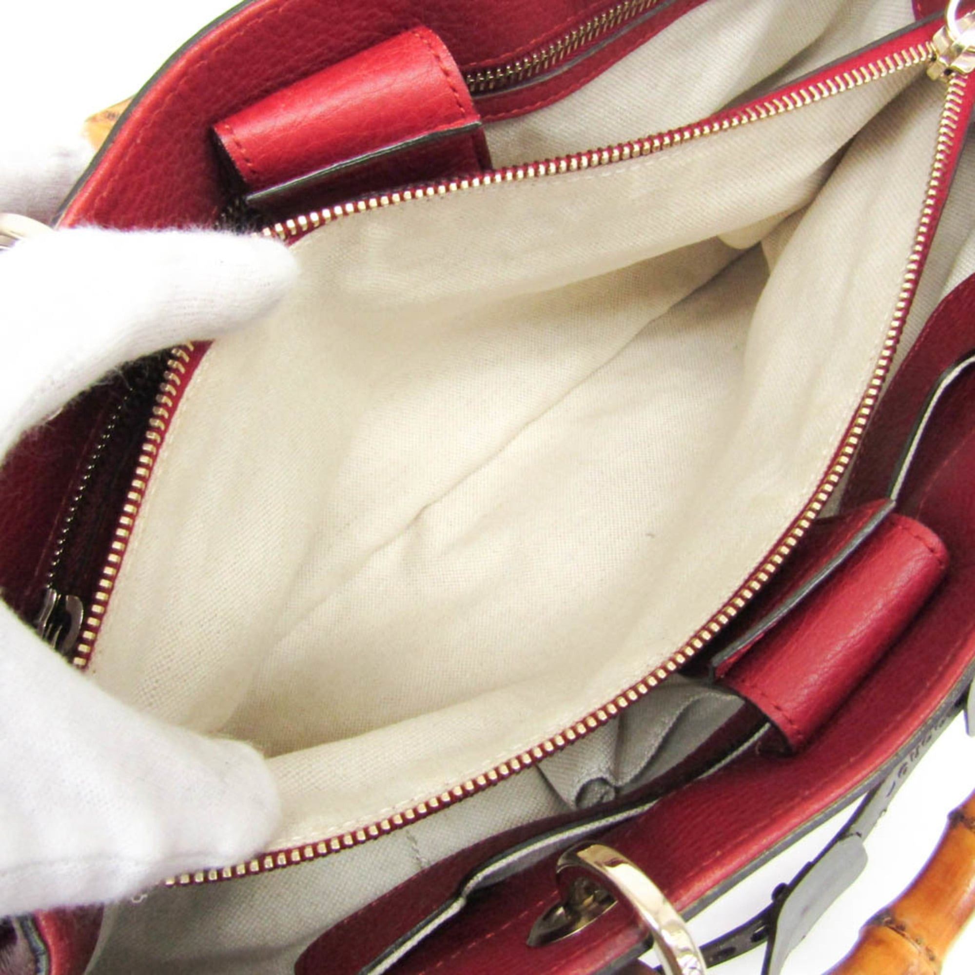 Gucci Gucci Bamboo Shopper Medium 323660 Women's Leather Shoulder Bag,Tote Bag Red Color Size ONE SIZE - 15 Thumbnail