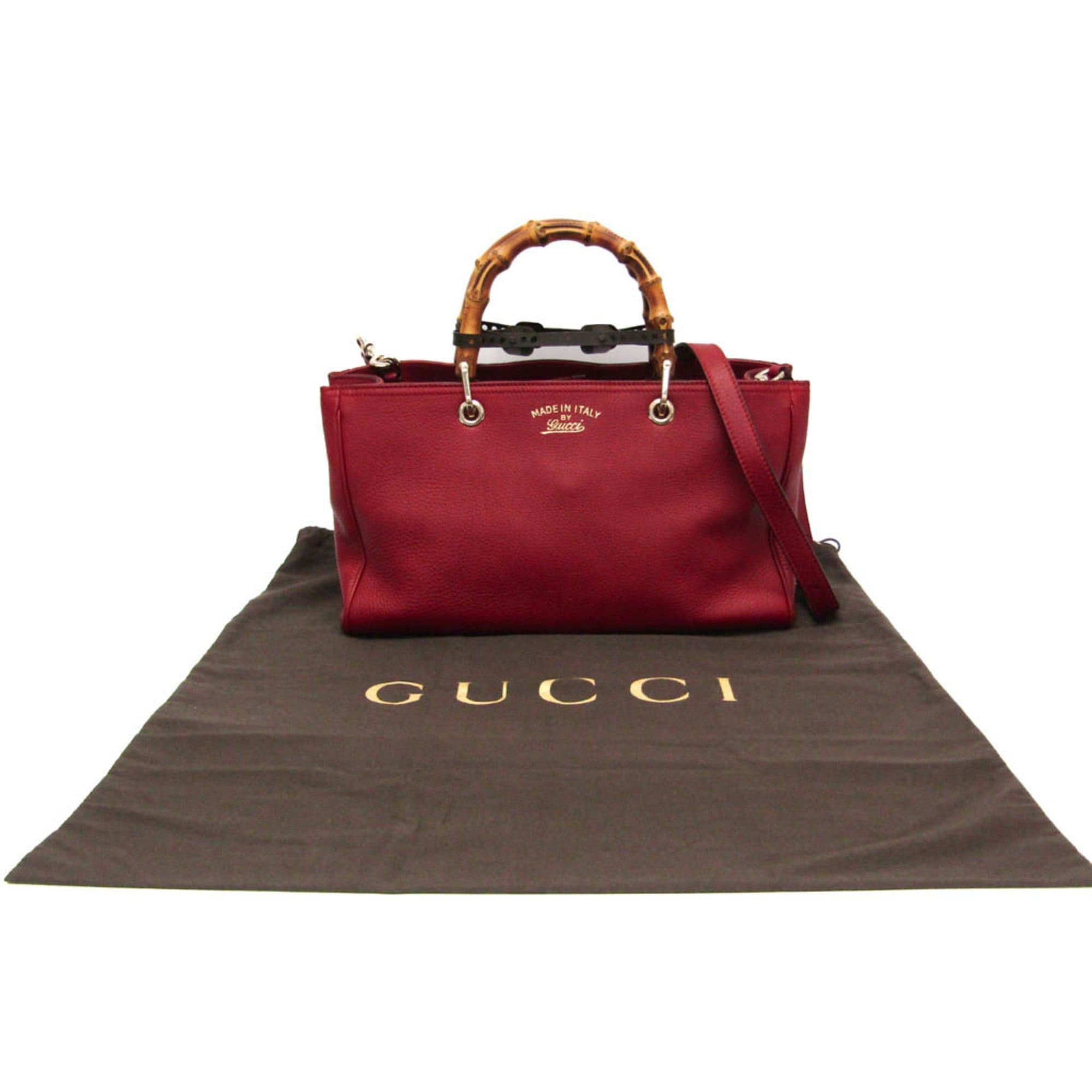 Gucci Gucci Bamboo Shopper Medium 323660 Women's Leather Shoulder Bag,Tote Bag Red Color Size ONE SIZE - 2 Thumbnail