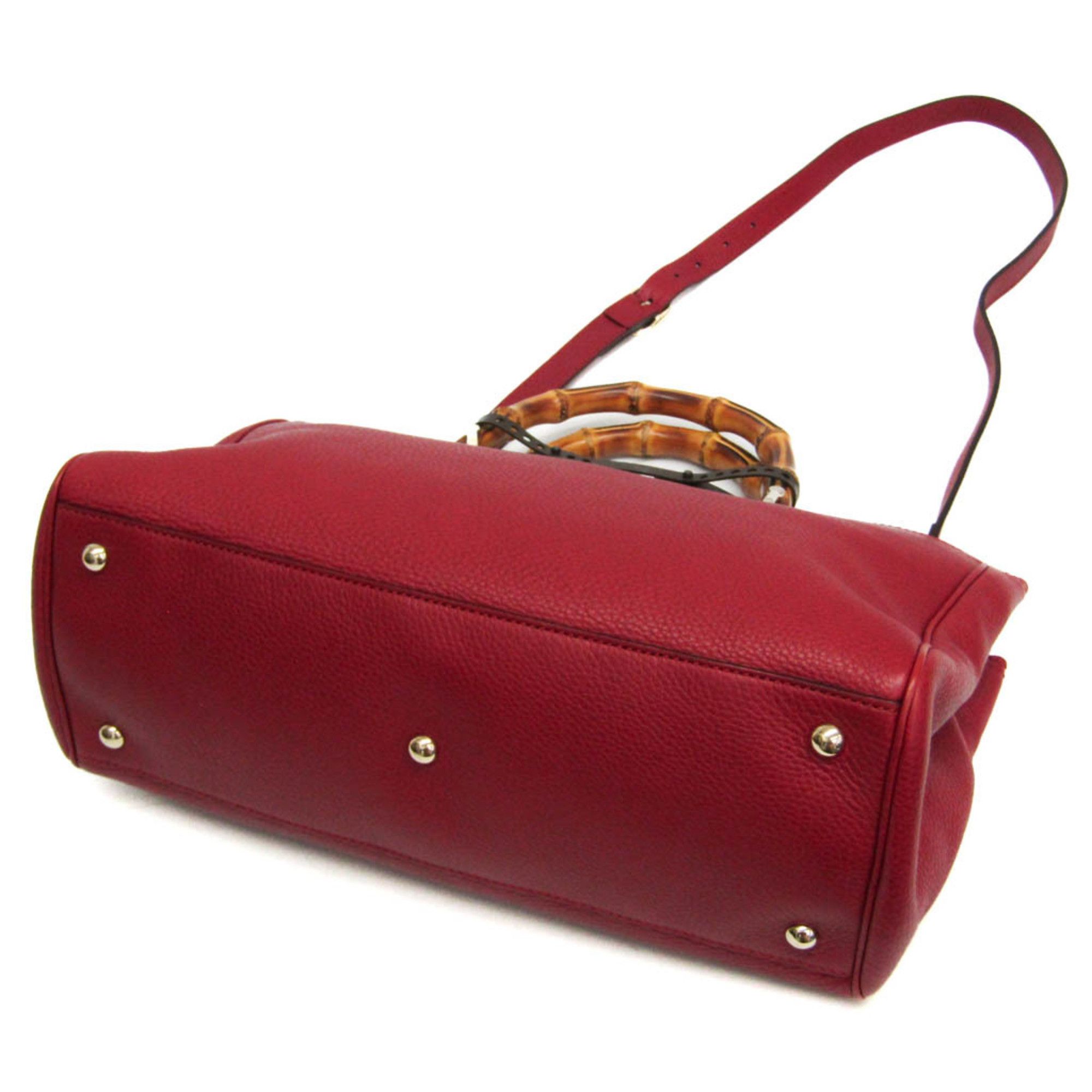 Gucci Gucci Bamboo Shopper Medium 323660 Women's Leather Shoulder Bag,Tote Bag Red Color Size ONE SIZE - 3 Thumbnail