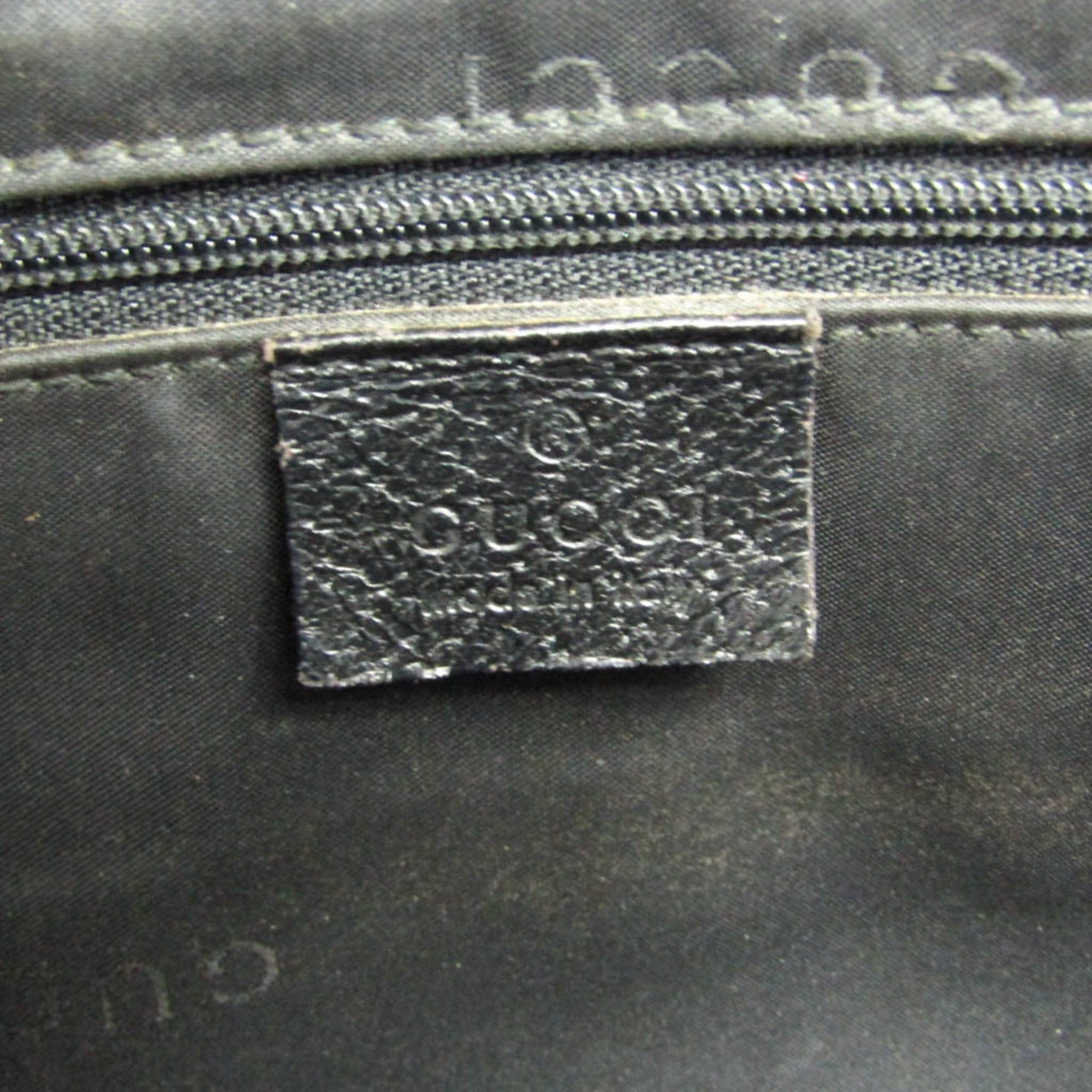 Gucci Gucci Jackie 002 1074 Women's Leather Tote Bag Black Size ONE SIZE - 19 Thumbnail