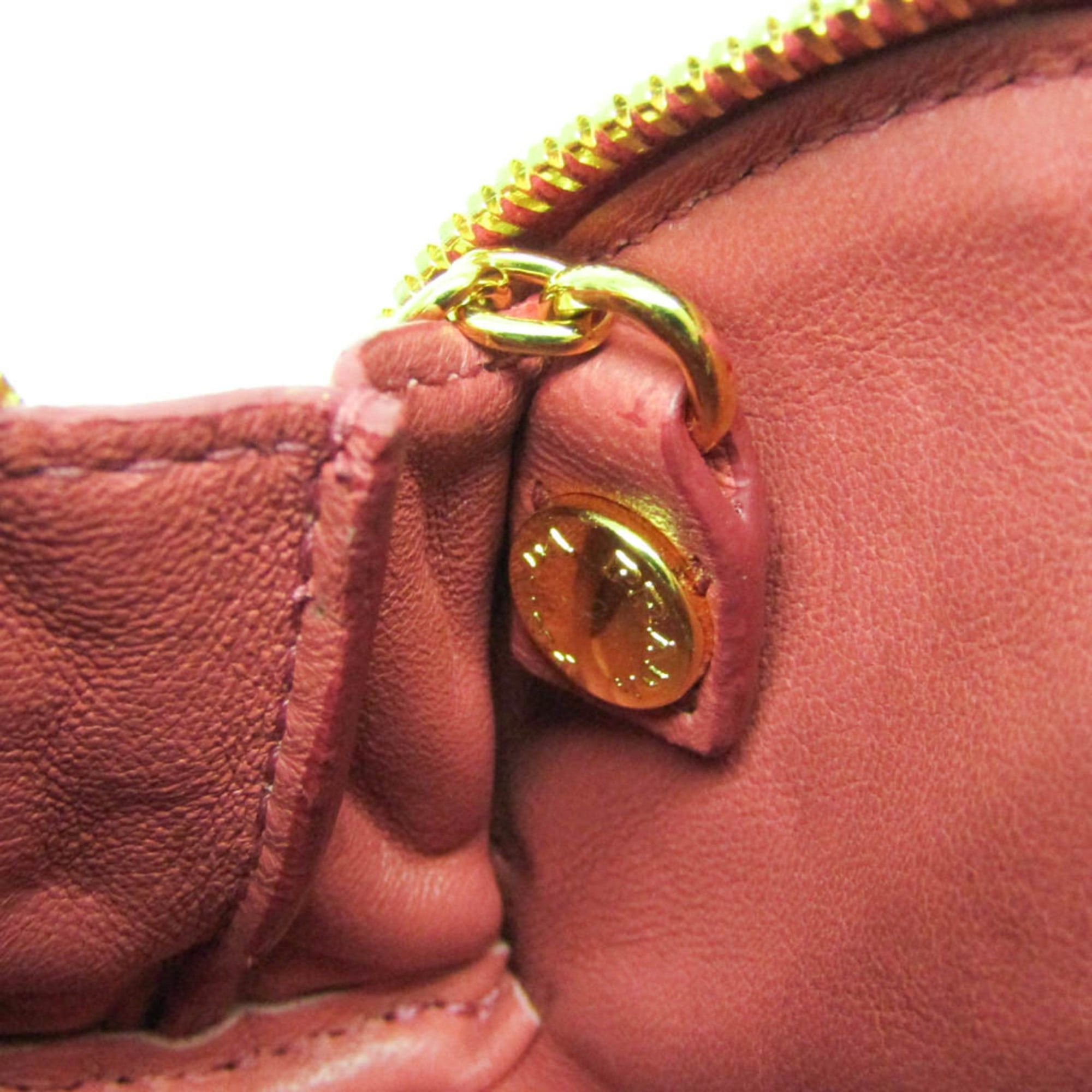 Prada Prada Saffiano Mini Pouch With Key Ring Women's Leather Coin Purse/coin Case Pink Size ONE SIZE - 11 Thumbnail
