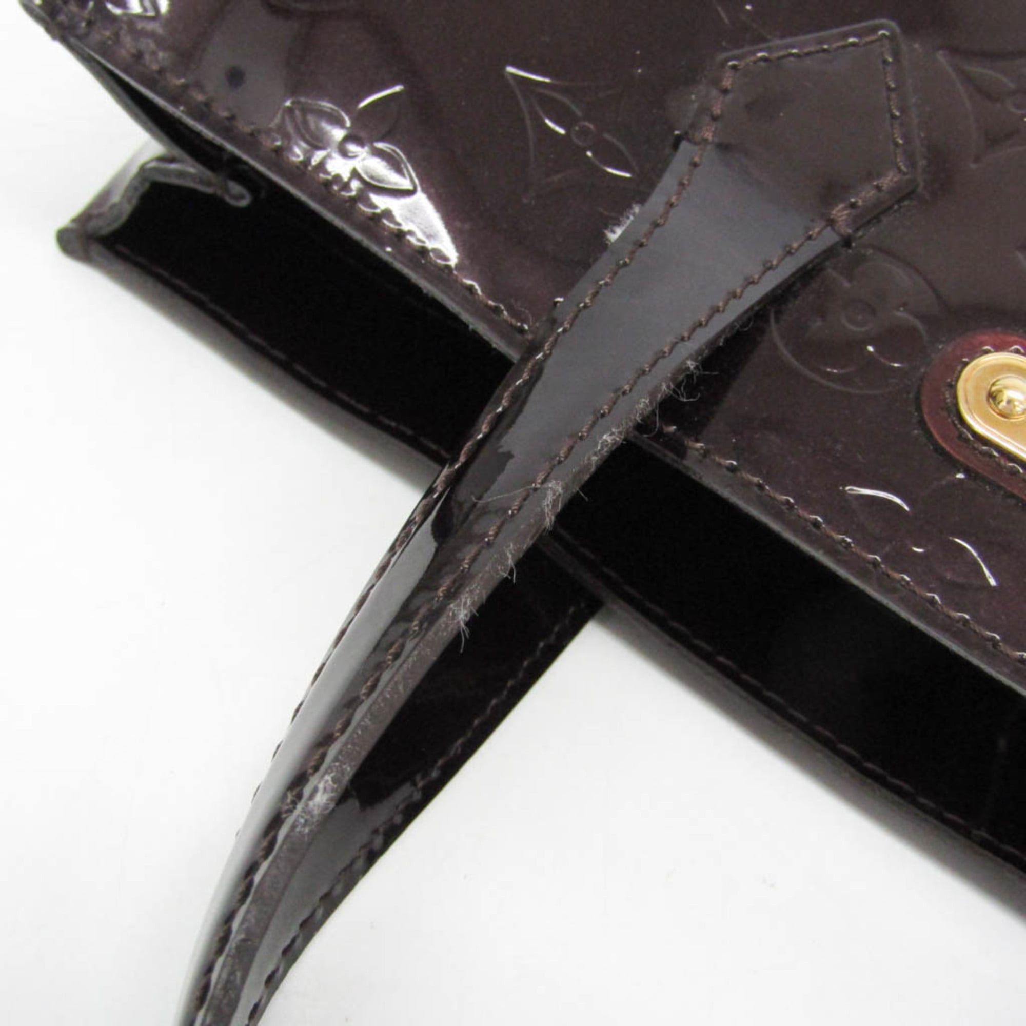 Louis Vuitton Louis Vuitton Monogram Vernis Wilshire PM M93641 Women's Handbag Amarante Size ONE SIZE - 11 Thumbnail