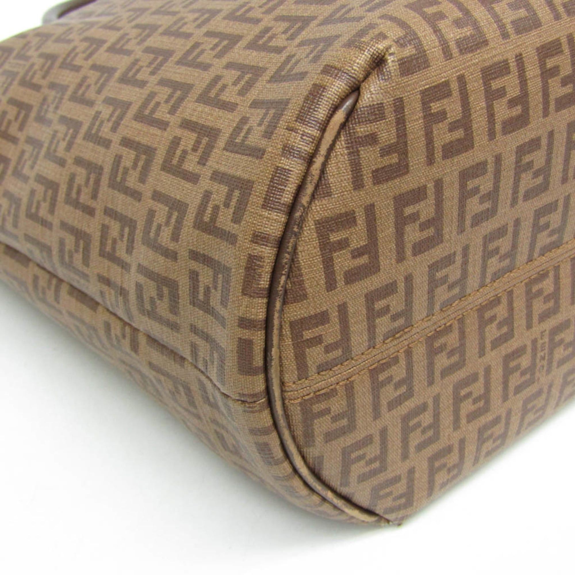 Fendi Fendi Zucchino 8BH240 Women's Leather,PVC Tote Bag Brown,Light Brown Size ONE SIZE - 4 Thumbnail