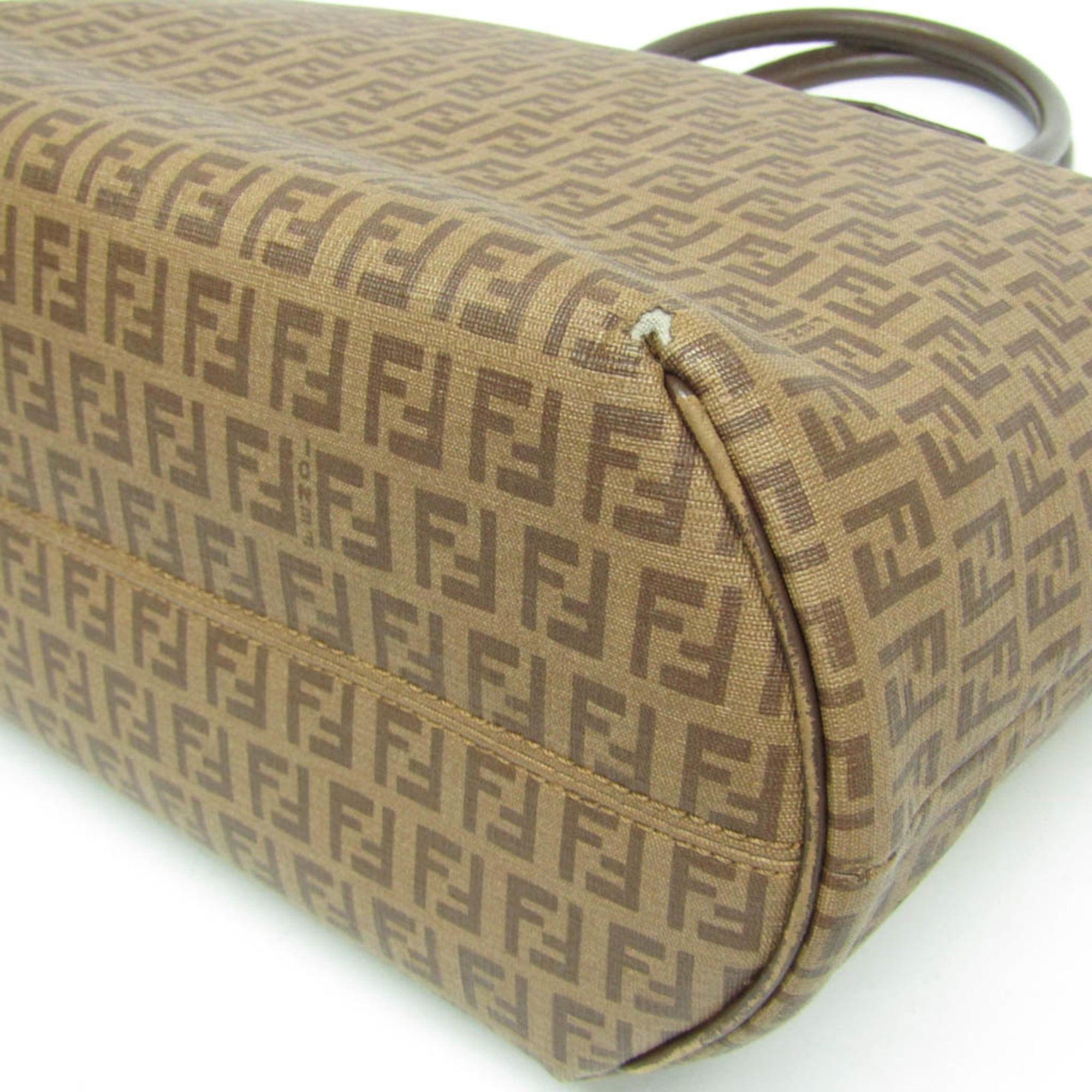 Fendi Fendi Zucchino 8BH240 Women's Leather,PVC Tote Bag Brown,Light Brown Size ONE SIZE - 5 Thumbnail