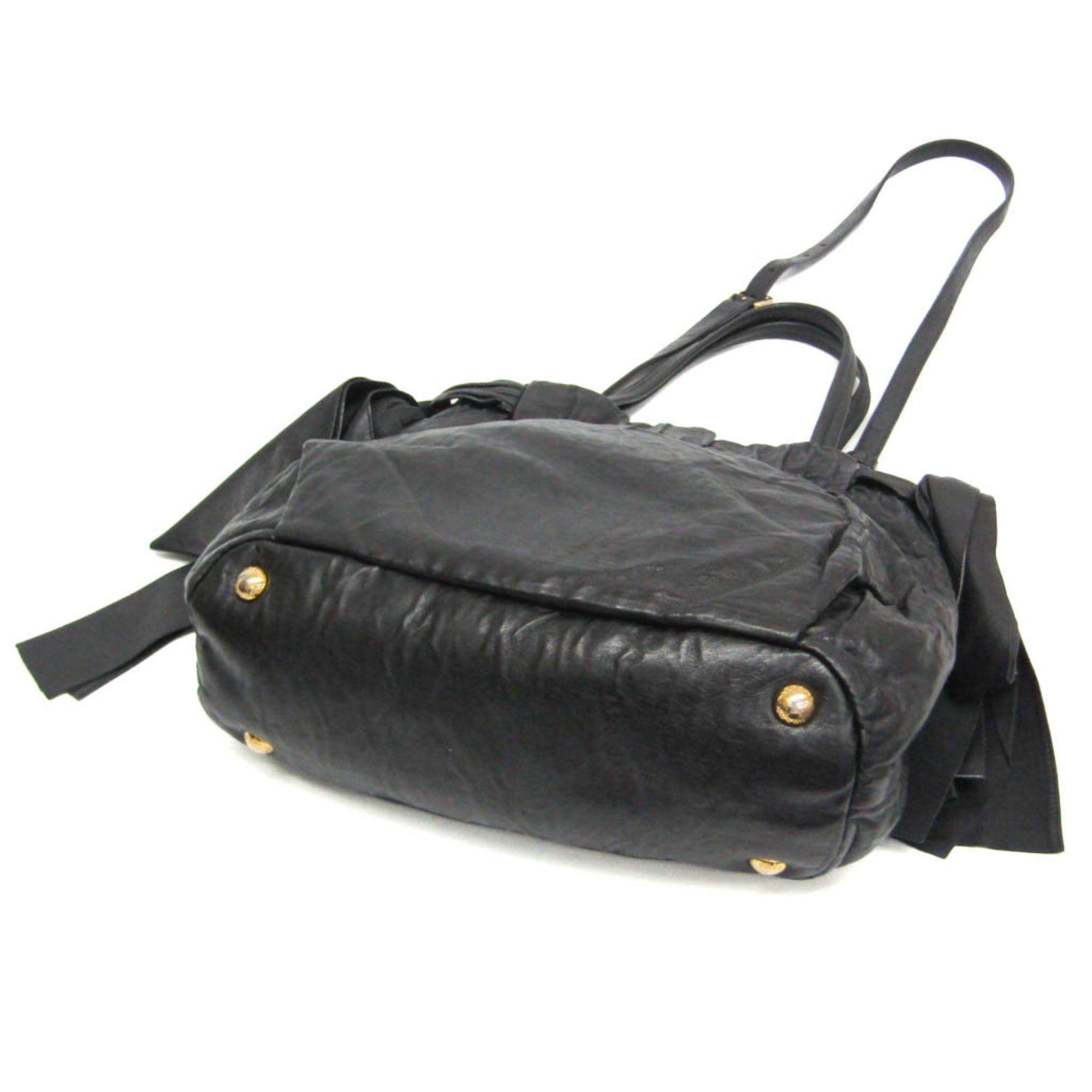 Prada Prada Side Bow BN1760 Women's Nappa Leather Handbag,Shoulder Bag Black,Nero Size ONE SIZE - 3 Thumbnail