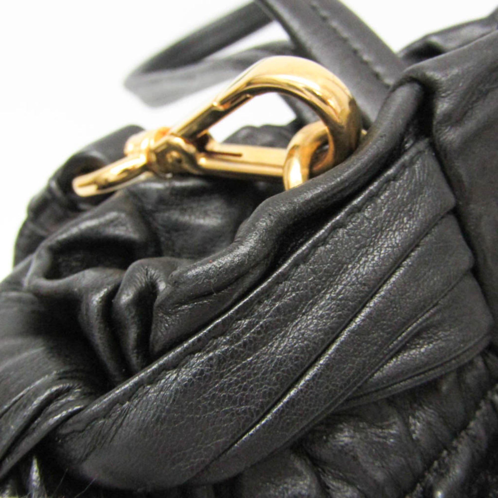 Prada Prada Side Bow BN1760 Women's Nappa Leather Handbag,Shoulder Bag Black,Nero Size ONE SIZE - 9 Thumbnail