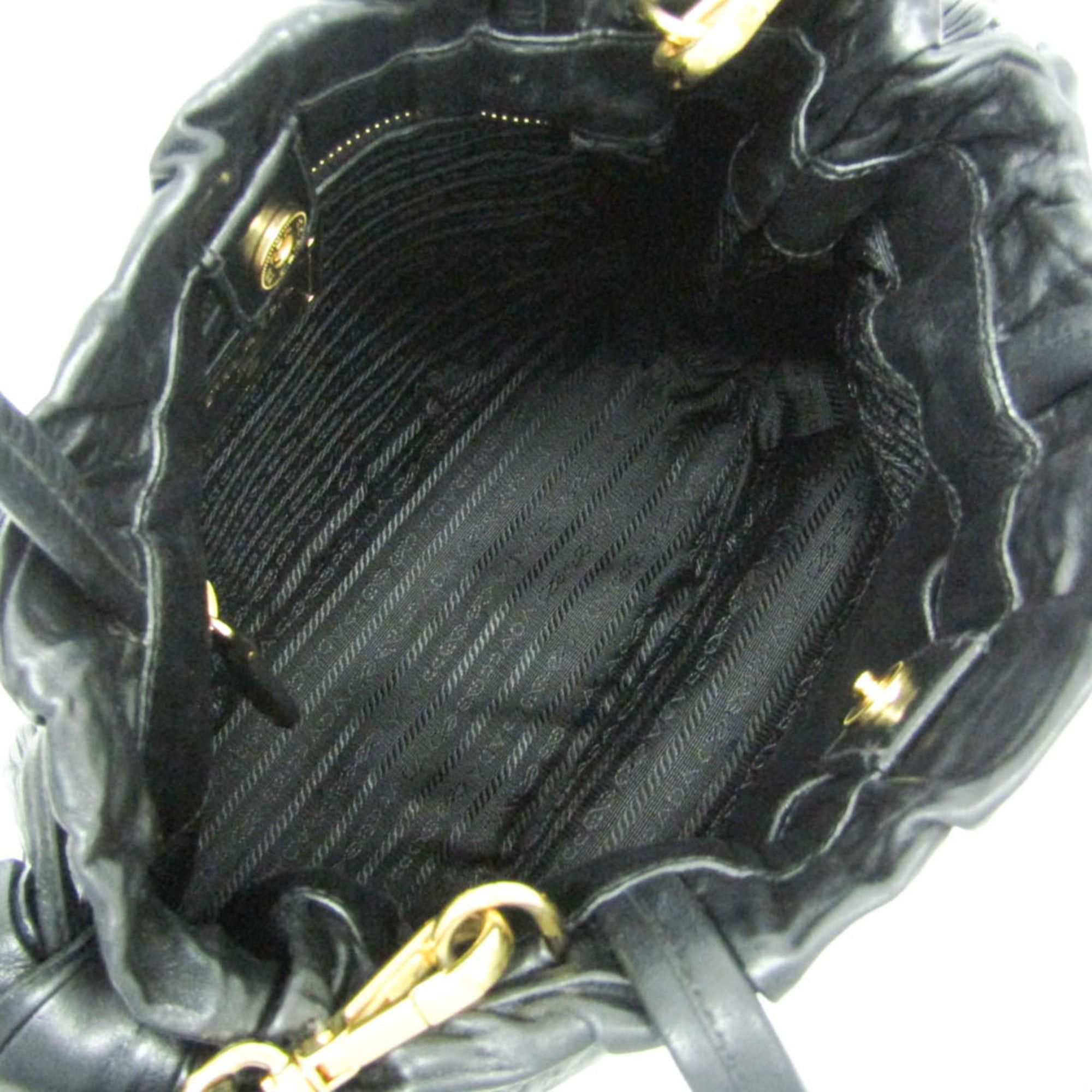 Prada Prada Side Bow BN1760 Women's Nappa Leather Handbag,Shoulder Bag Black,Nero Size ONE SIZE - 4 Thumbnail