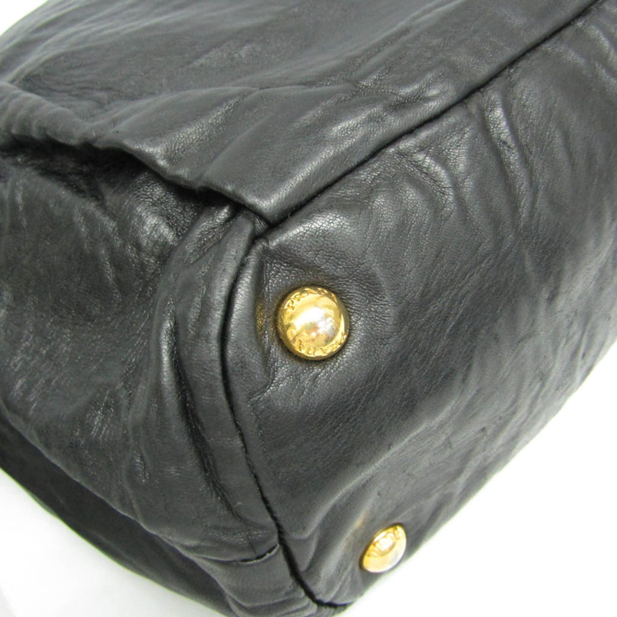 Prada Prada Side Bow BN1760 Women's Nappa Leather Handbag,Shoulder Bag Black,Nero Size ONE SIZE - 6 Thumbnail