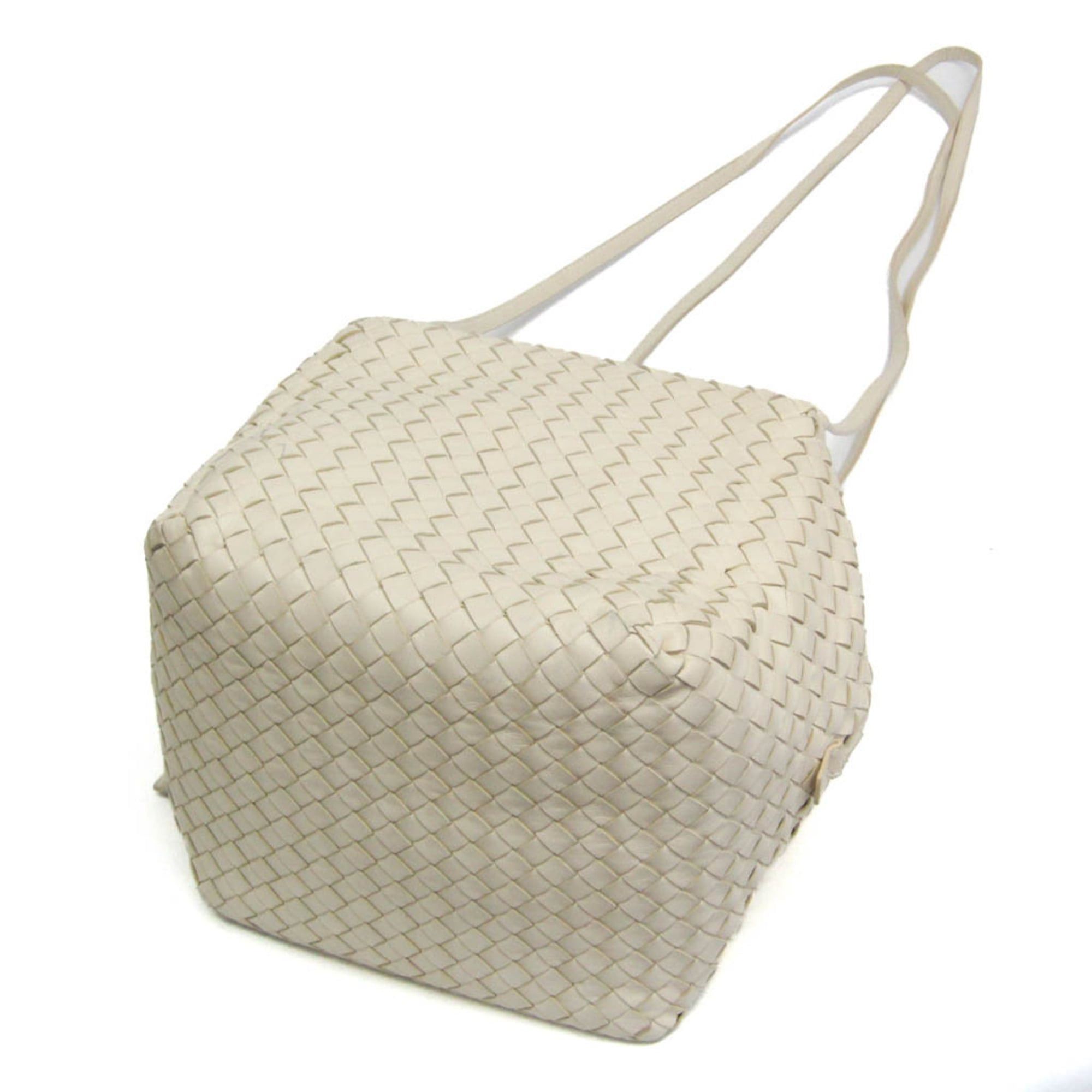 Bottega Veneta Bottega Veneta Intrecciato Women's Leather Shoulder Bag White Size ONE SIZE - 3 Thumbnail