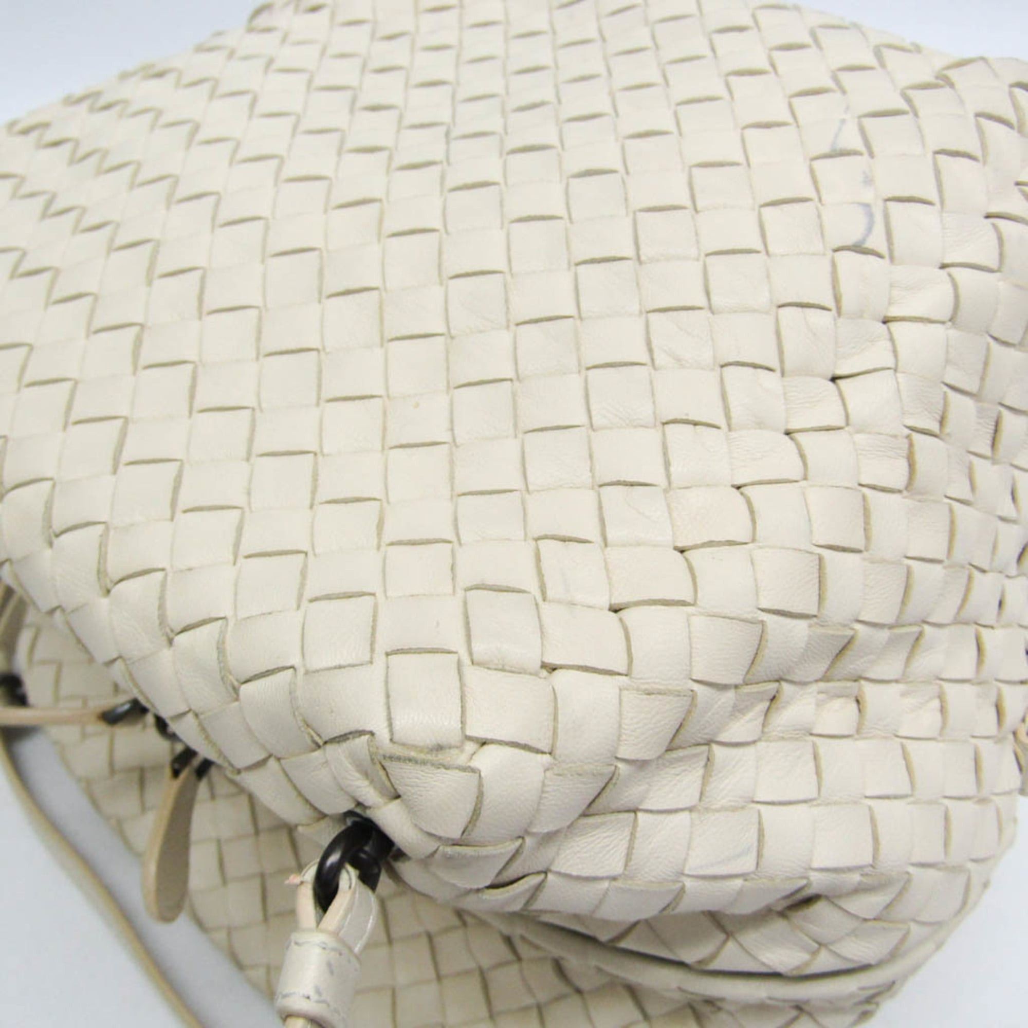 Bottega Veneta Bottega Veneta Intrecciato Women's Leather Shoulder Bag White Size ONE SIZE - 5 Thumbnail