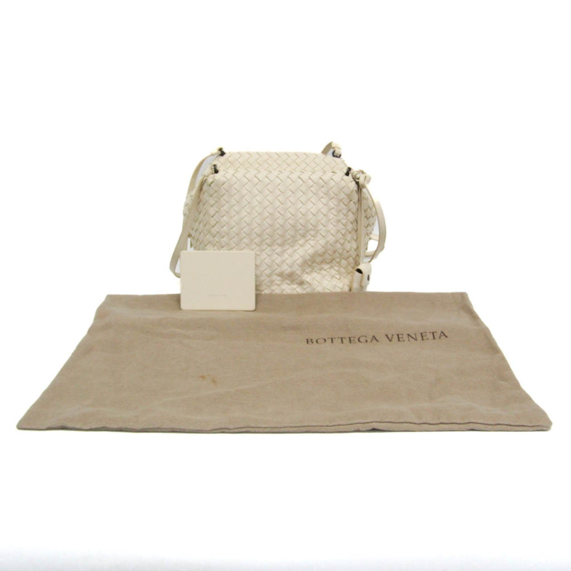 Bottega Veneta Bottega Veneta Intrecciato Women's Leather Shoulder Bag White Size ONE SIZE - 2 Thumbnail