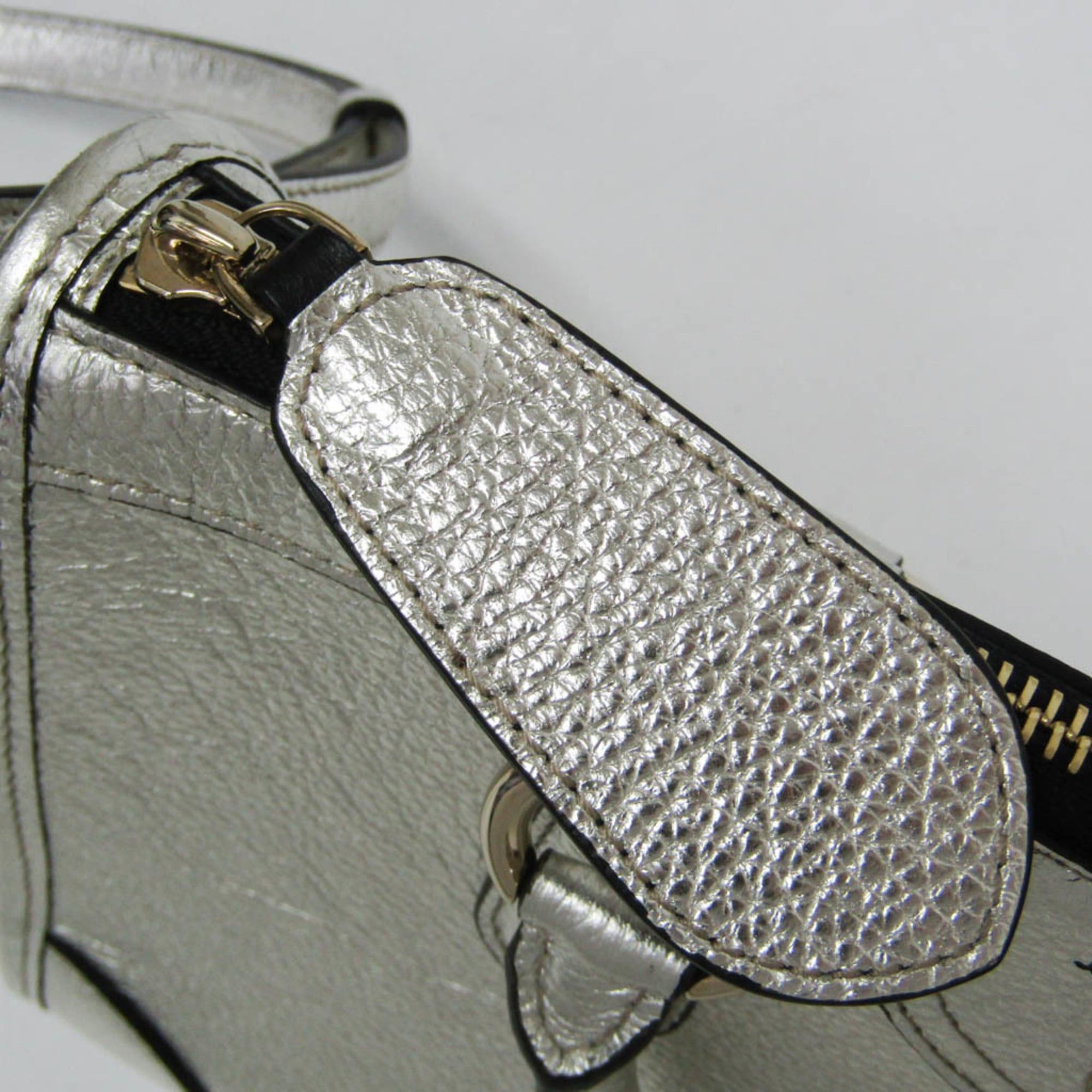 Salvatore Ferragamo Salvatore Ferragamo Gancini 21 0388 Women's Leather Handbag,Shoulder Bag Silver Size ONE SIZE - 13 Thumbnail