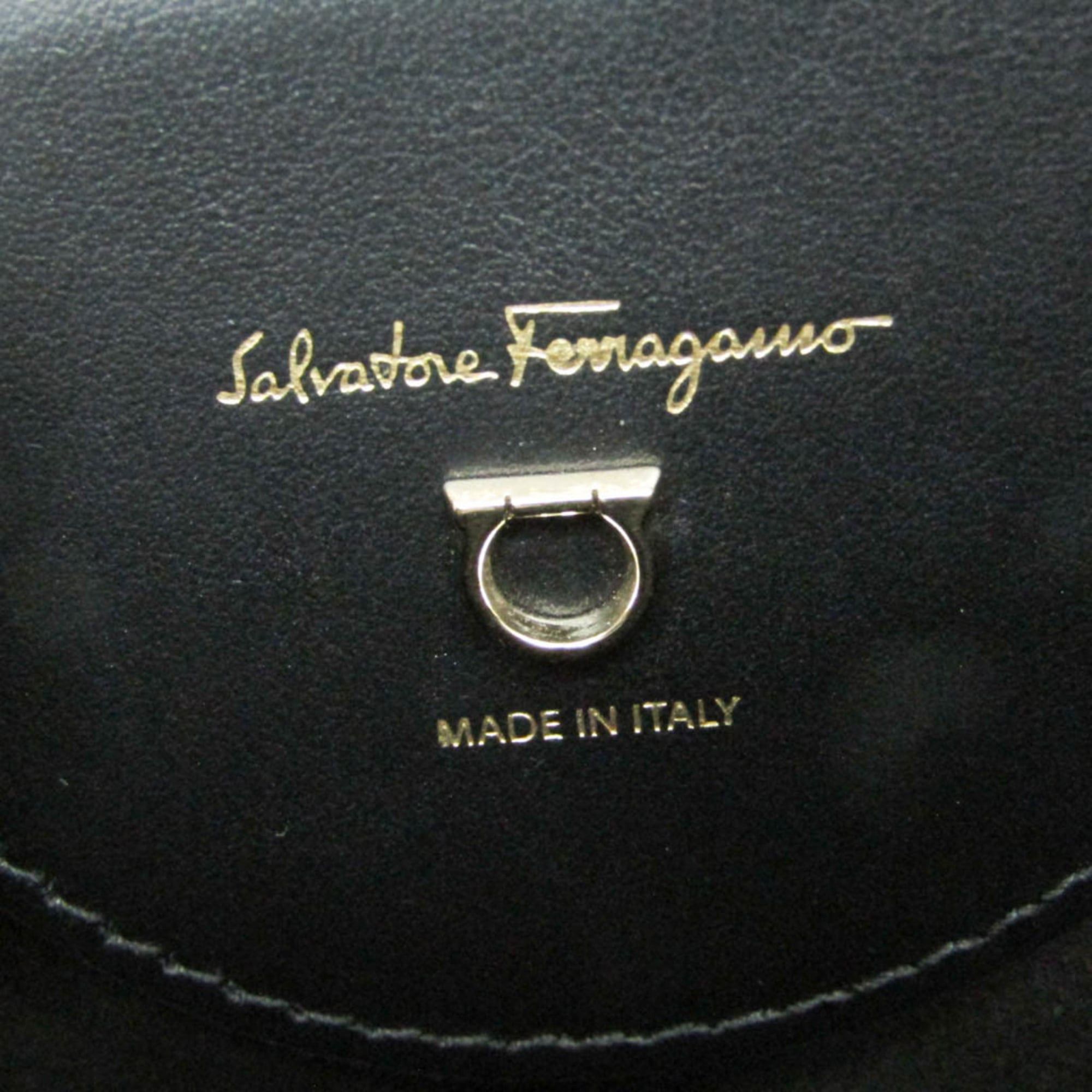 Salvatore Ferragamo Salvatore Ferragamo Gancini 21 0388 Women's Leather Handbag,Shoulder Bag Silver Size ONE SIZE - 16 Thumbnail