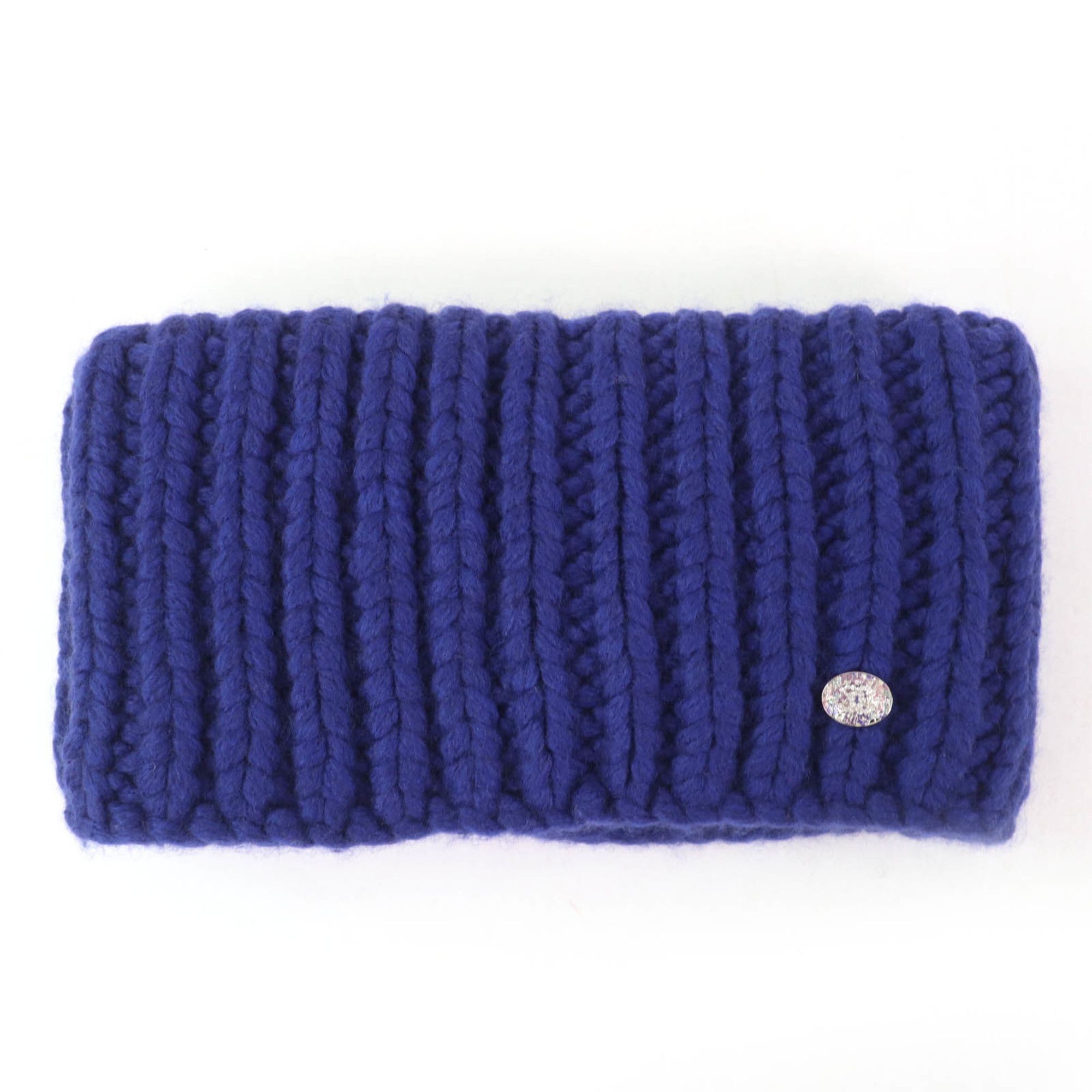Chanel CHANEL P72987K10476 Coco Mark Knit Neck Warmer and Arm Set, Blue, Size Small, Made in Italy, Authentic, Women's Size ONE SIZE - 6 Thumbnail