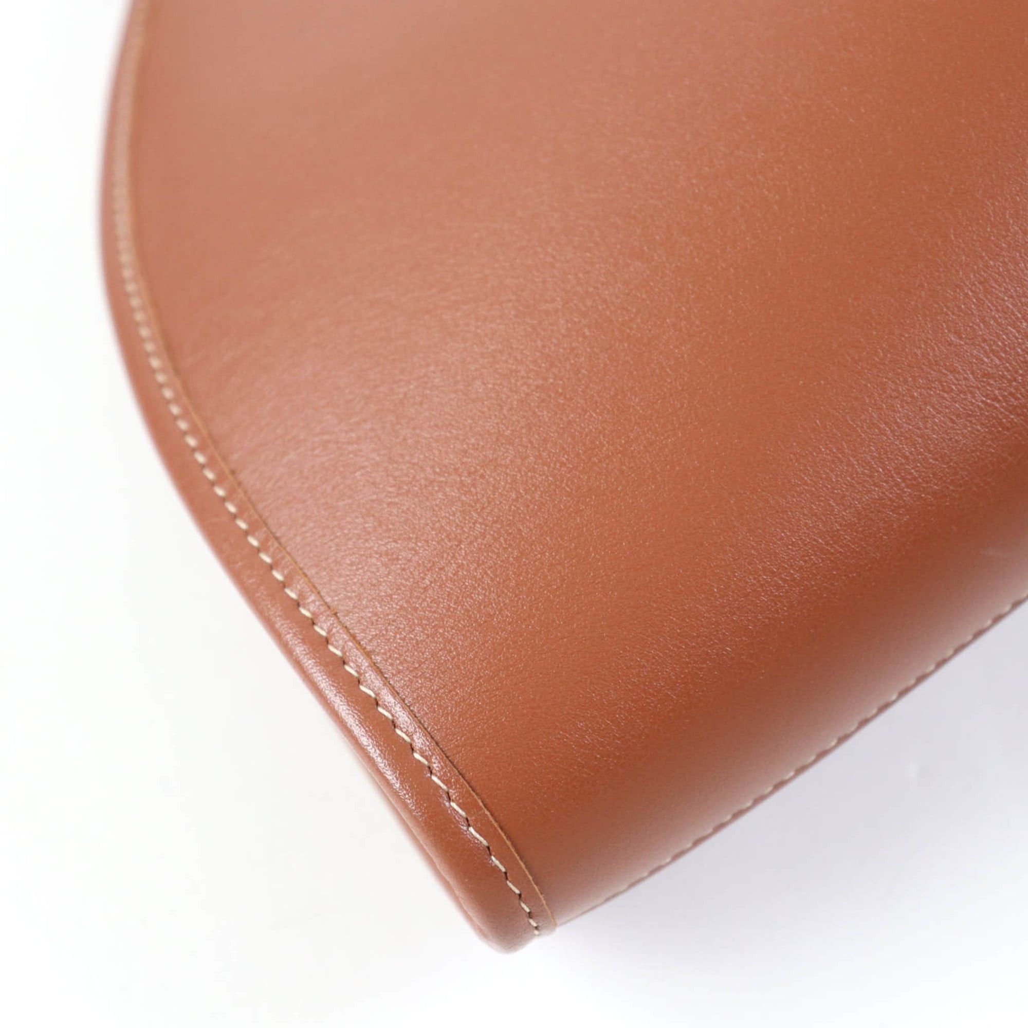 Celine CELINE Cuir Triomphe Coufun Medium Tote Bag in Tan Smooth Calfskin (196953DU3.04LU) with Dust Bag, Made Italy, Women's Size ONE SIZE - 8 Thumbnail