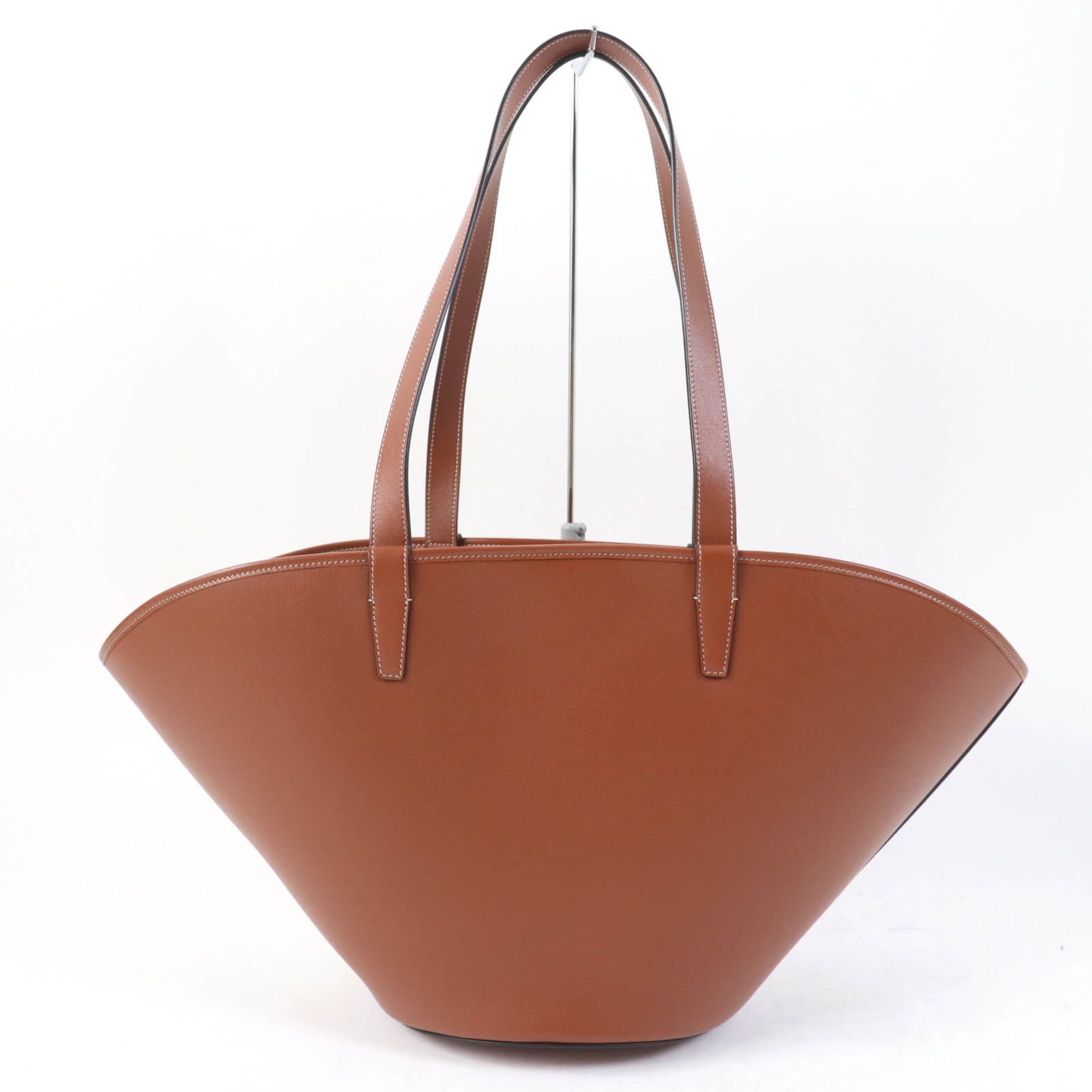 Celine CELINE Cuir Triomphe Coufun Medium Tote Bag in Tan Smooth Calfskin (196953DU3.04LU) with Dust Bag, Made Italy, Women's Size ONE SIZE - 3 Thumbnail