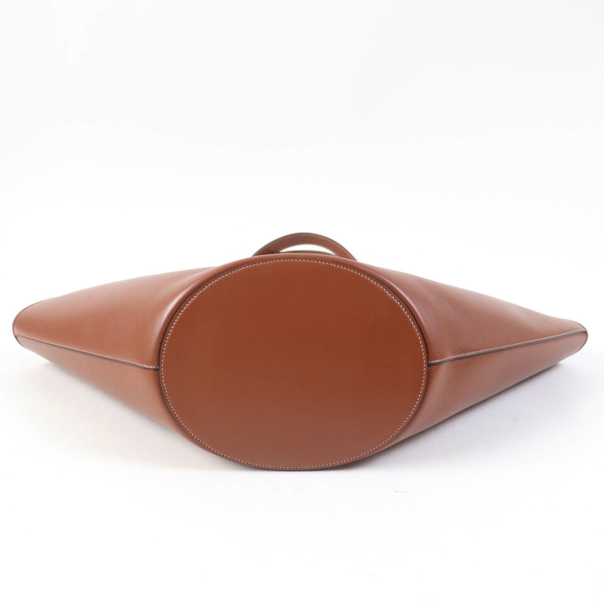 Celine CELINE Cuir Triomphe Coufun Medium Tote Bag in Tan Smooth Calfskin (196953DU3.04LU) with Dust Bag, Made Italy, Women's Size ONE SIZE - 4 Thumbnail