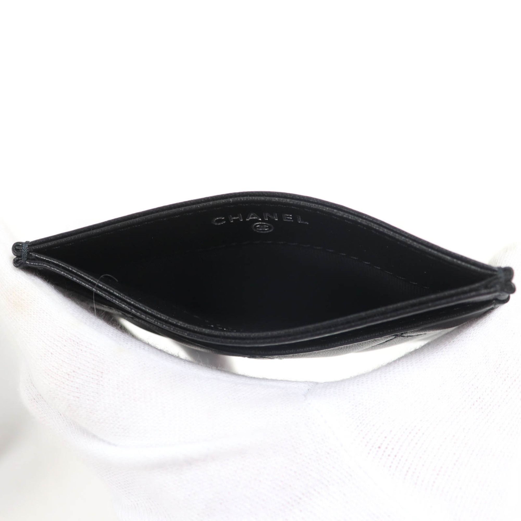 Chanel CHANEL AP4472 Lambskin Matelasse Coco Mark Business Card Case, Black, Black Hardware, Box and Dust Bag Included, Made in Italy, Women's Size ONE SIZE - 6 Thumbnail