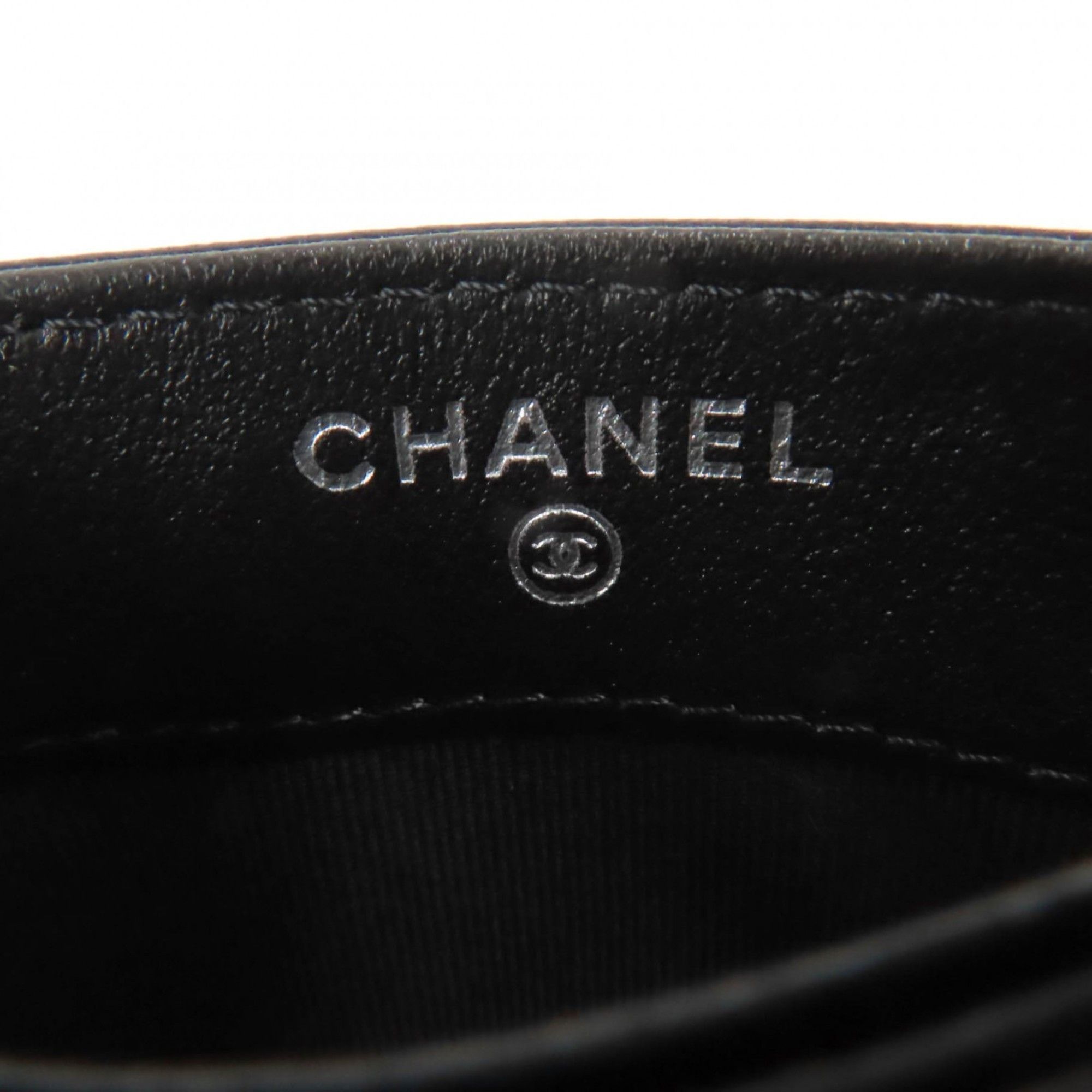 Chanel CHANEL AP4472 Lambskin Matelasse Coco Mark Business Card Case, Black, Black Hardware, Box and Dust Bag Included, Made in Italy, Women's Size ONE SIZE - 8 Thumbnail