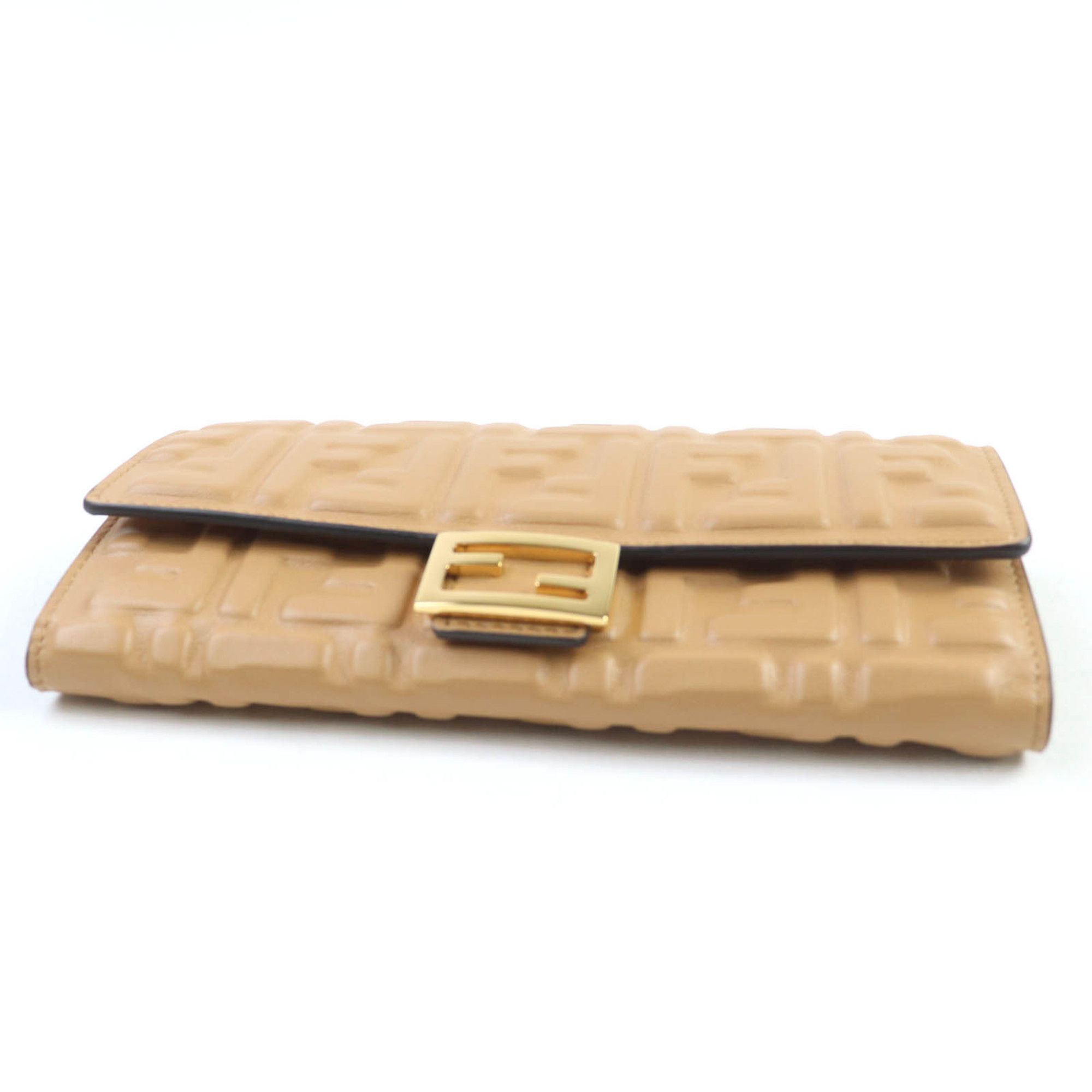 Fendi FENDI 8M0251 Baguette Continental Nappa Leather Long Wallet with 3D FF Logo and Hardware, Women's, Box Dust Bag Included Size ONE SIZE - 4 Thumbnail