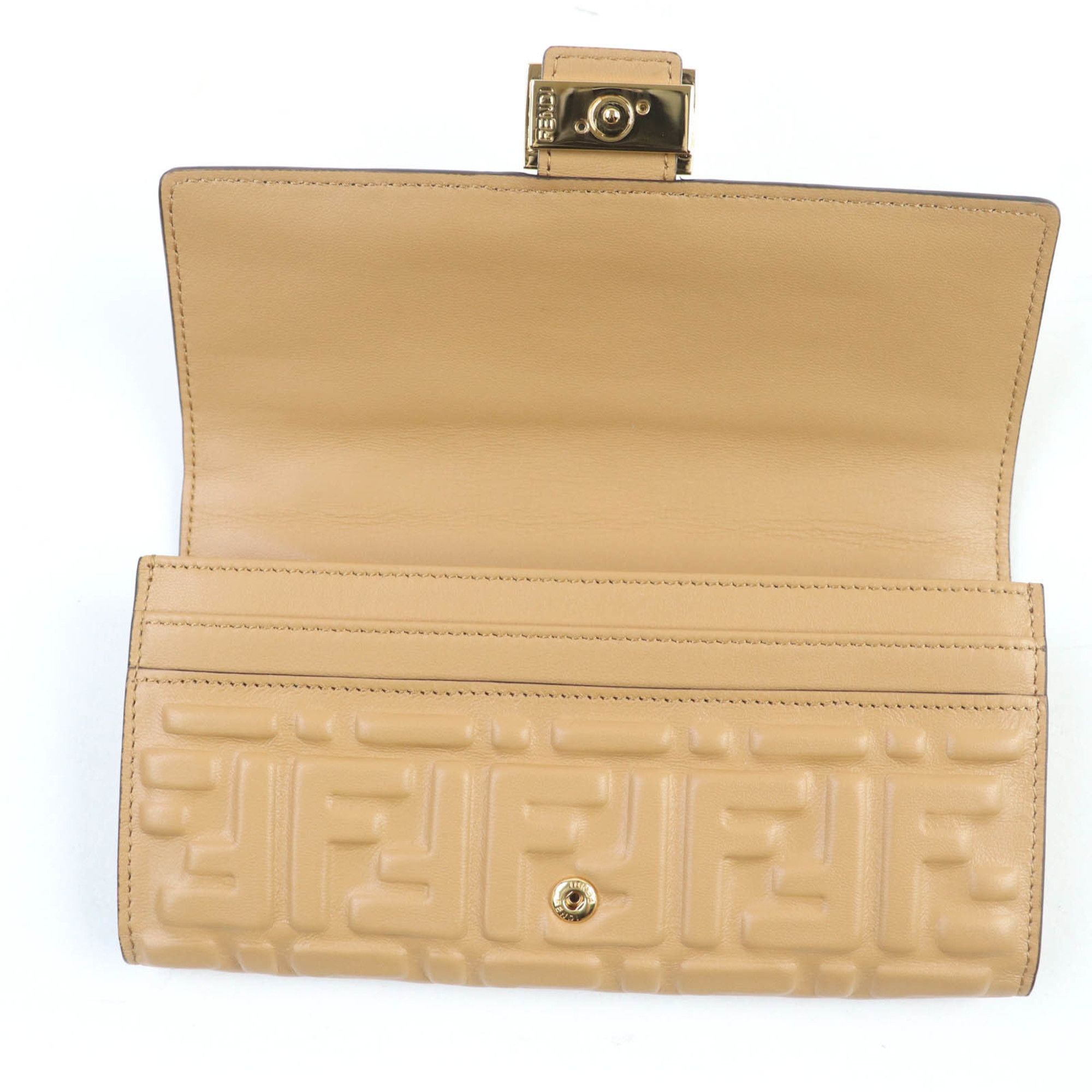 Fendi FENDI 8M0251 Baguette Continental Nappa Leather Long Wallet with 3D FF Logo and Hardware, Women's, Box Dust Bag Included Size ONE SIZE - 6 Thumbnail